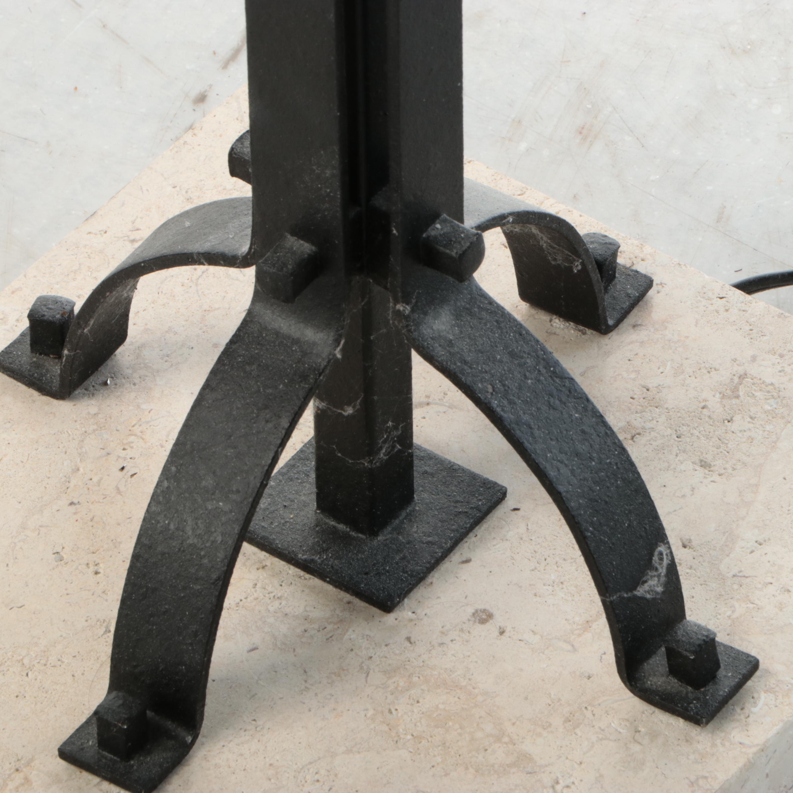 Spanish Revival Style Wrought Metal Floor Lamp