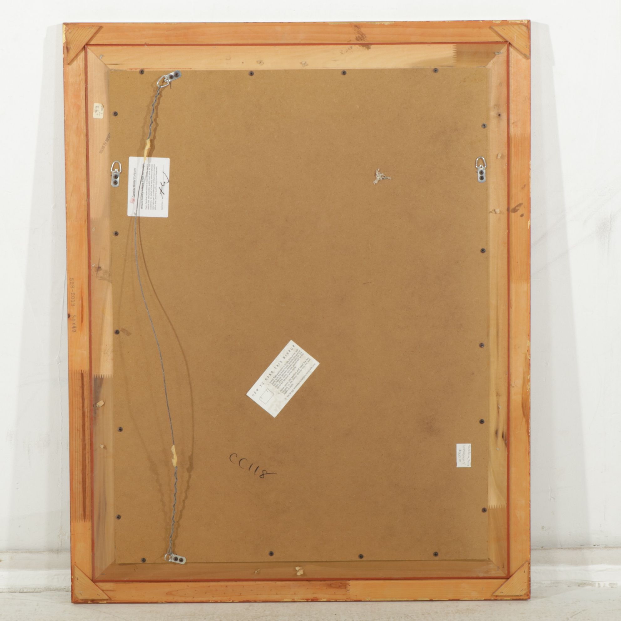 Carolina Mirror Company Wall Mirror in Gold Toned Frame