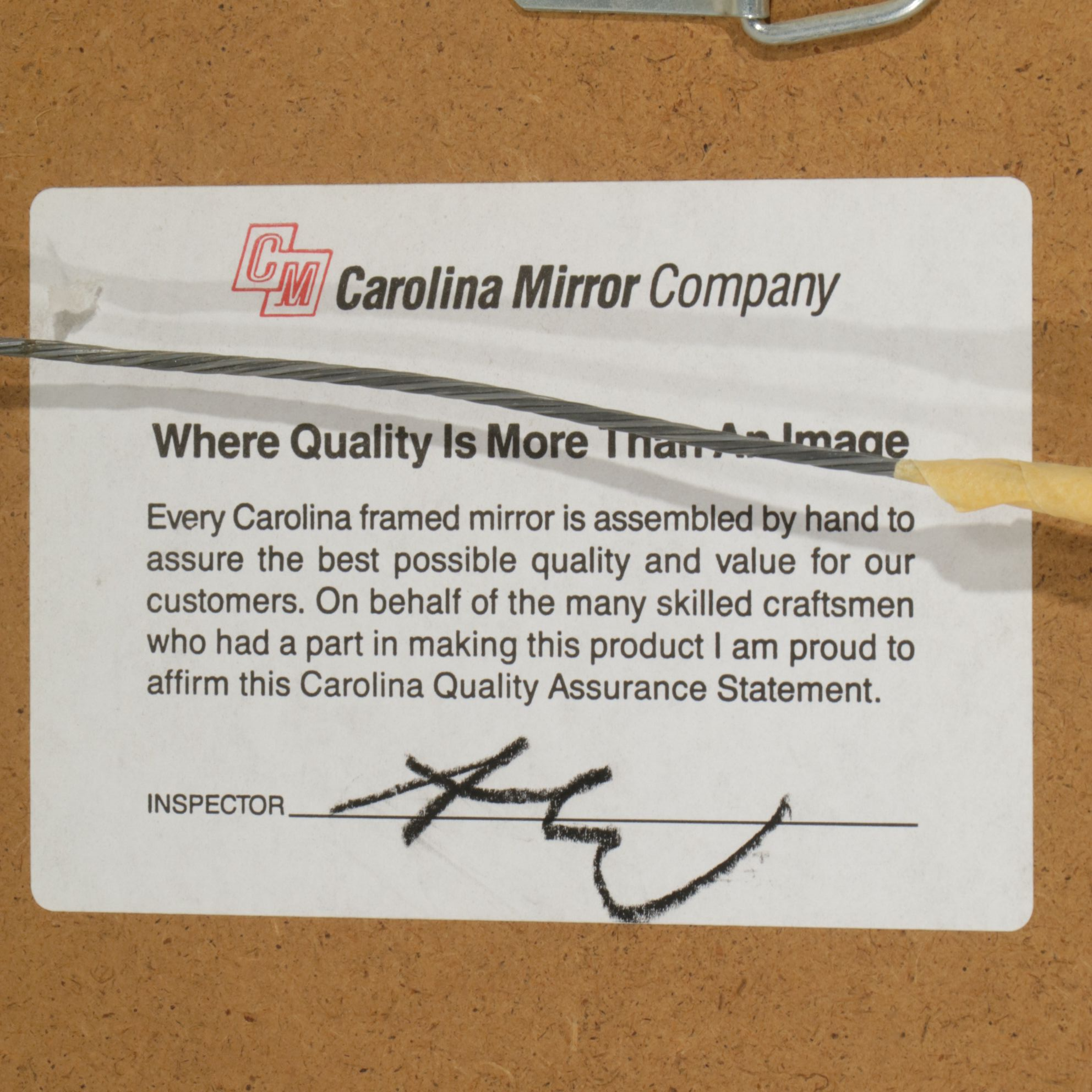 Carolina Mirror Company Wall Mirror in Gold Toned Frame