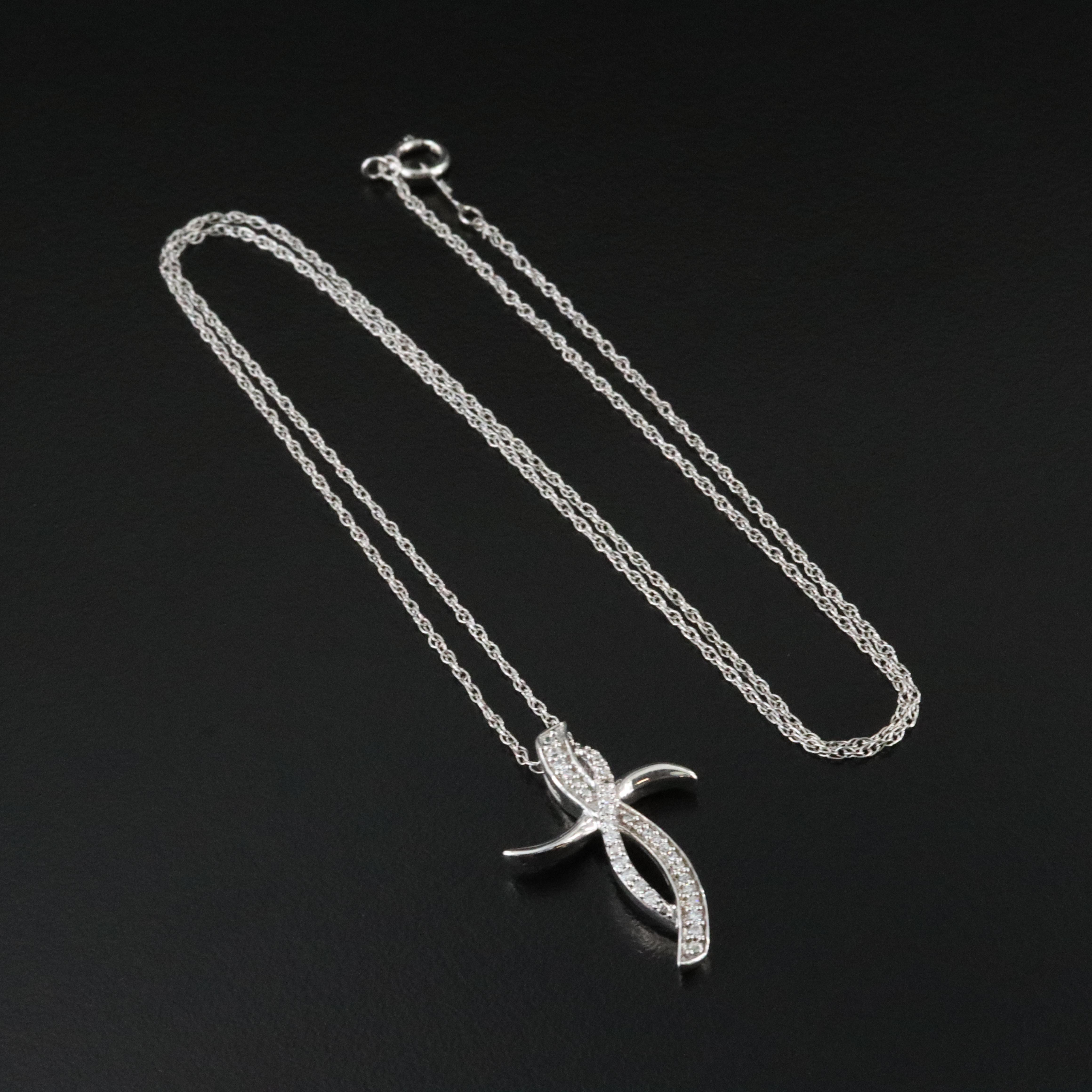 Sterling Cross Pendant Necklace
