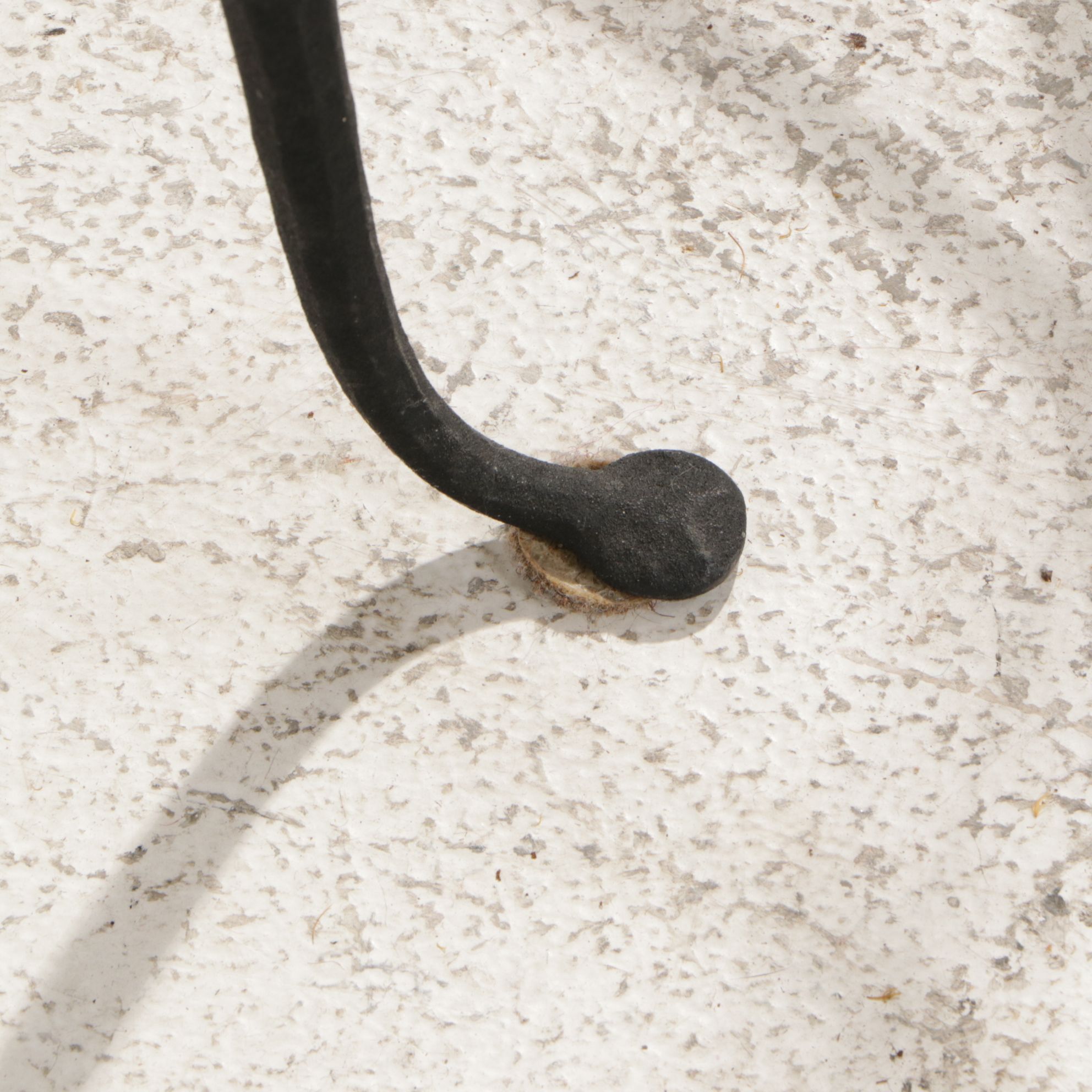 Charleston Forge Wrought  Iron and Oak High-Top Bistro Table and Two Chairs