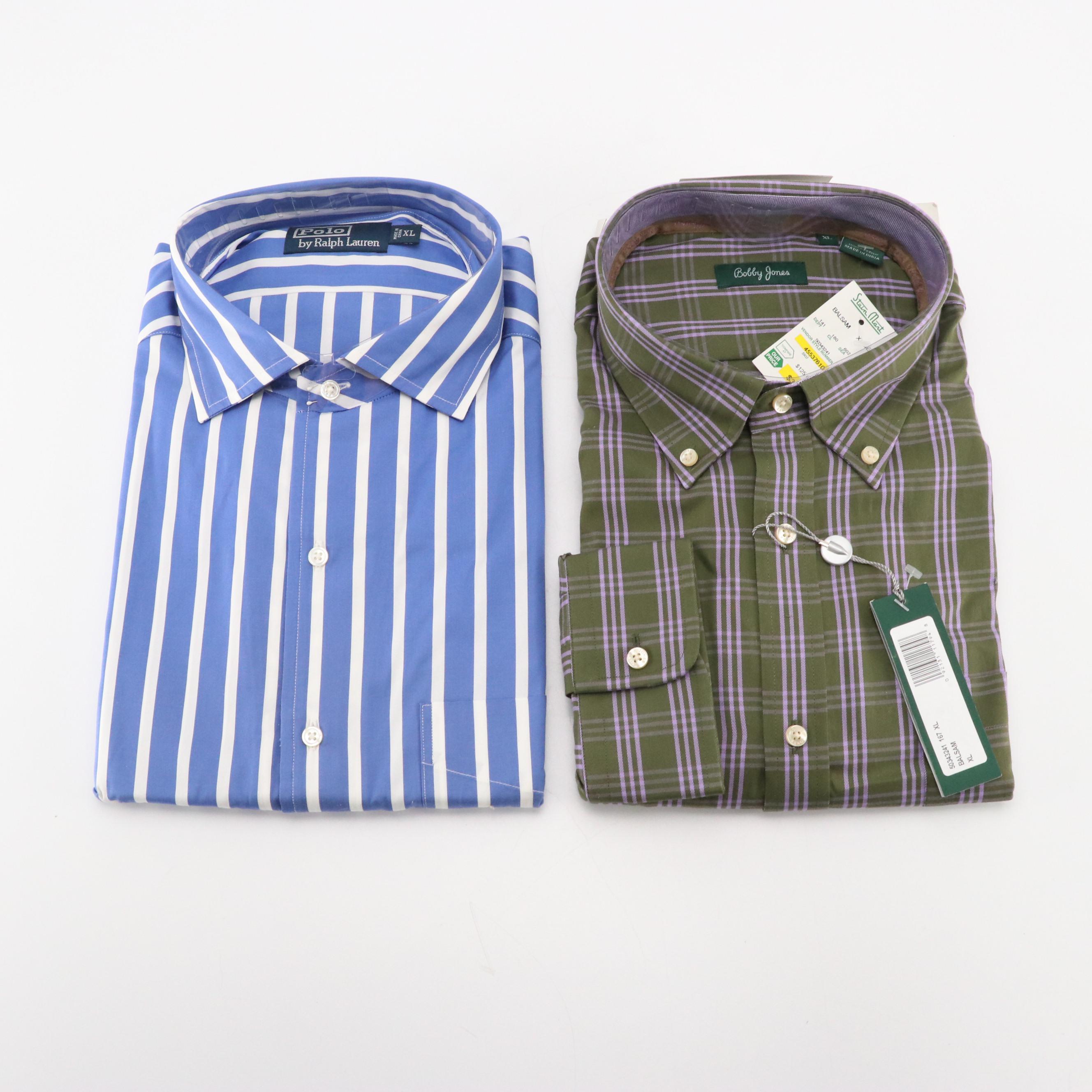 Men's Polo Ralph Lauren, Peter Millar and Other Long Sleeve Button-Up Shirts