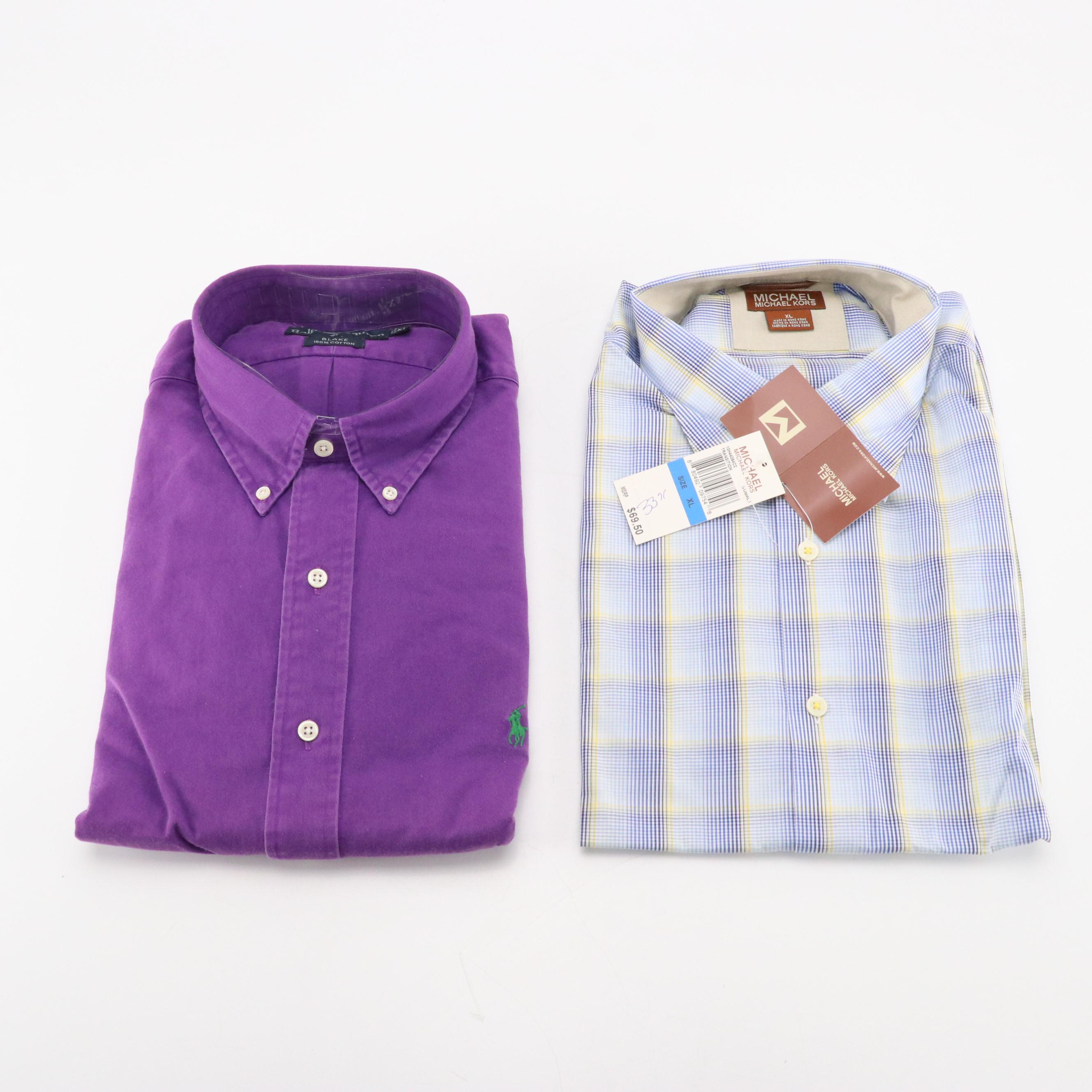Men's Polo Ralph Lauren, Peter Millar and Other Long Sleeve Button-Up Shirts
