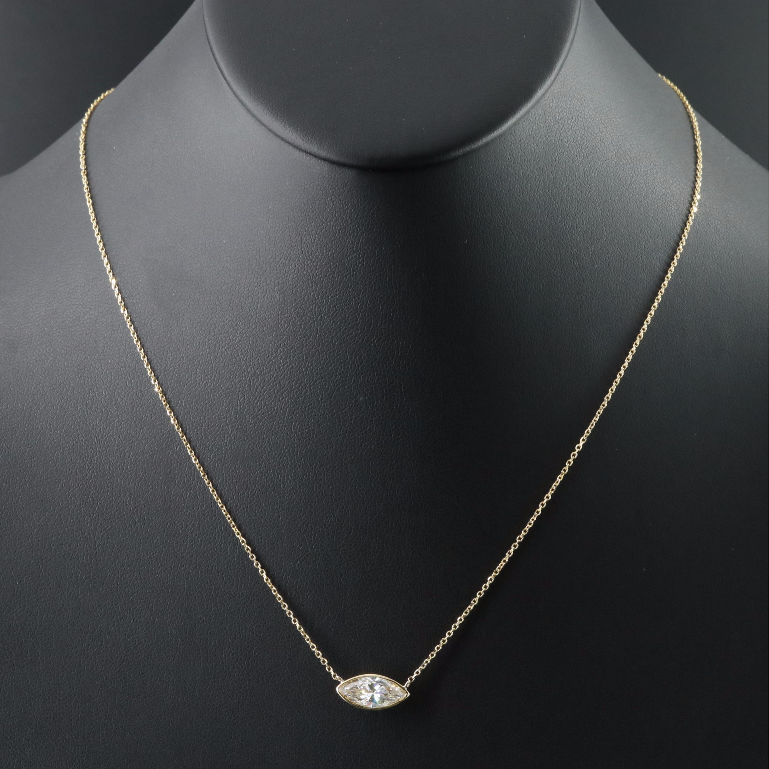 14K 2.02 CT Lab Grown Diamond Solitaire Necklace with IGI Report