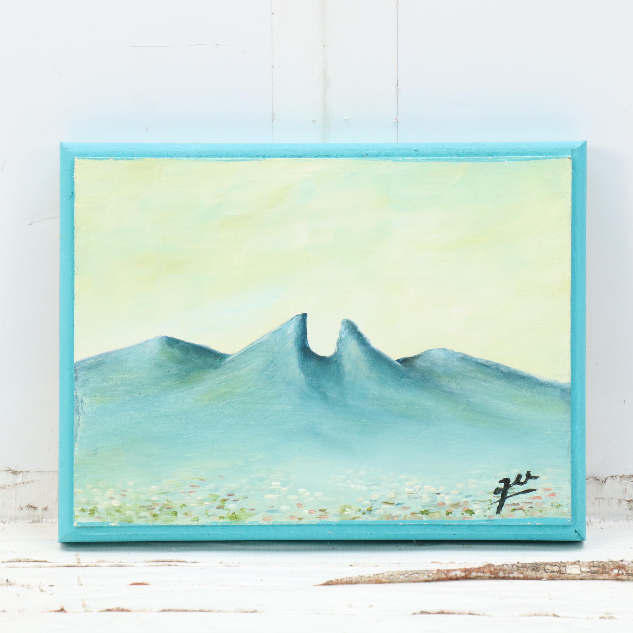 Acrylic Landscape Paintings, Circa 2000