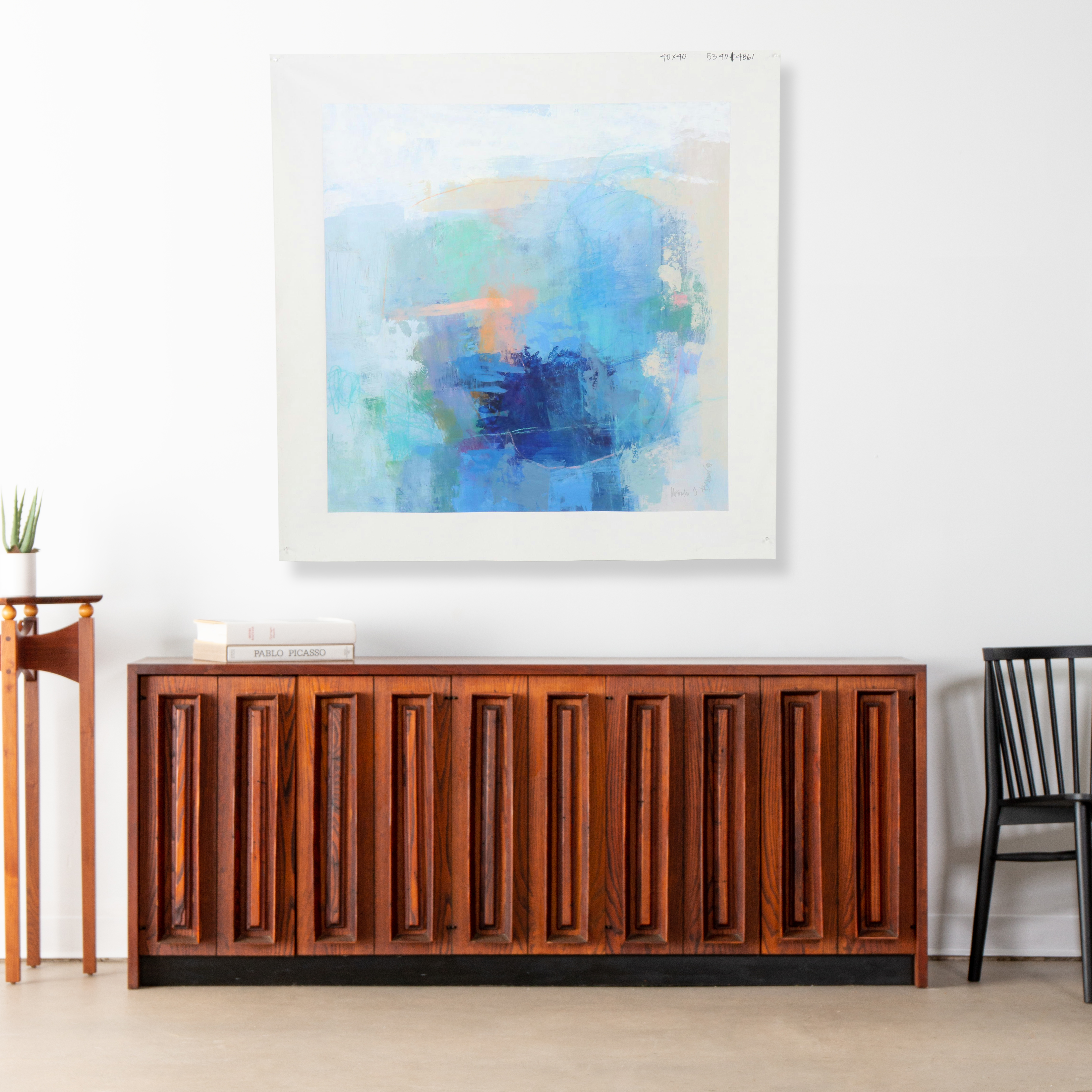 Ursula J. Brenner Abstract Mixed Media Painting, 21st Century