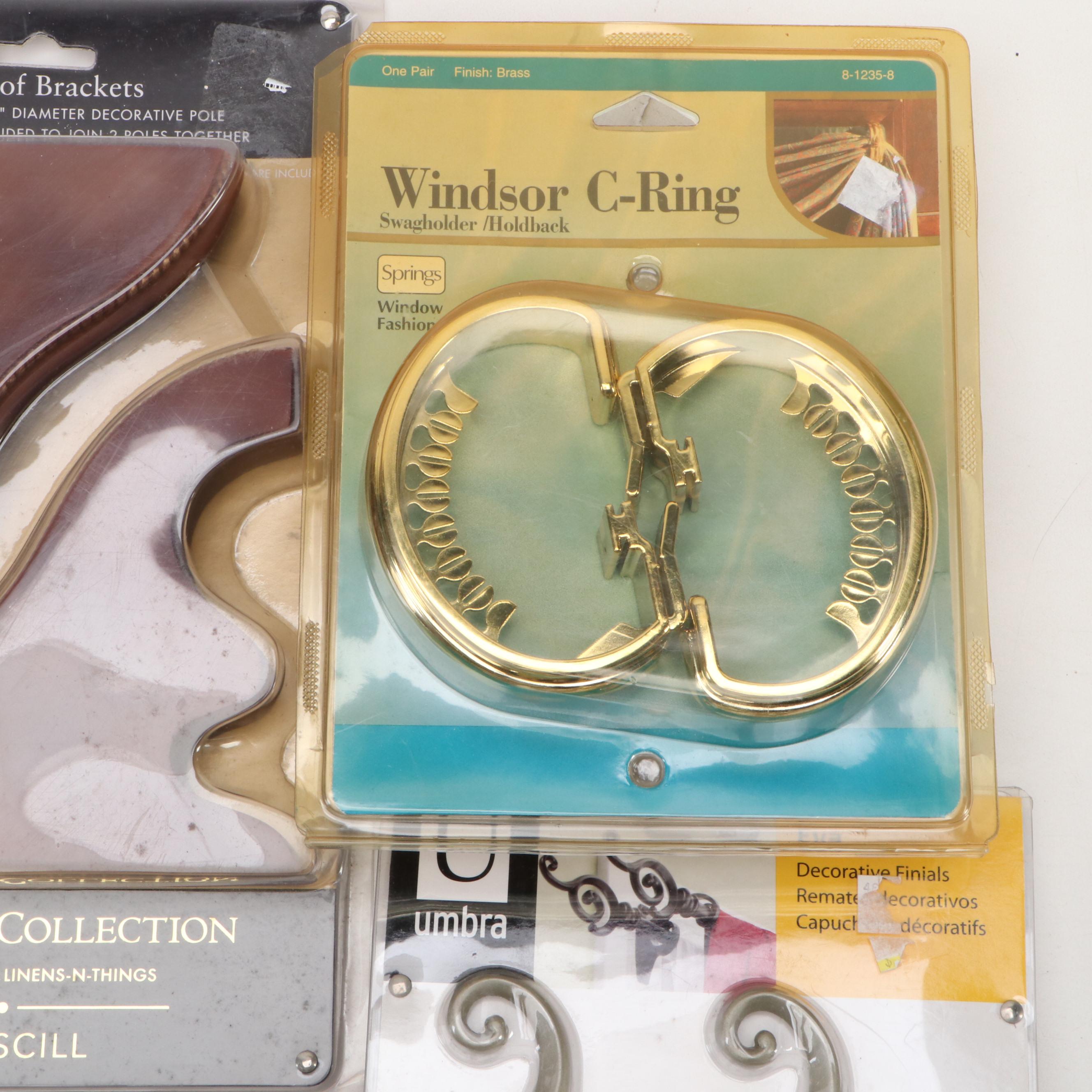 Curtain Rod Finials, Drapery Hardware, Tiebacks and More