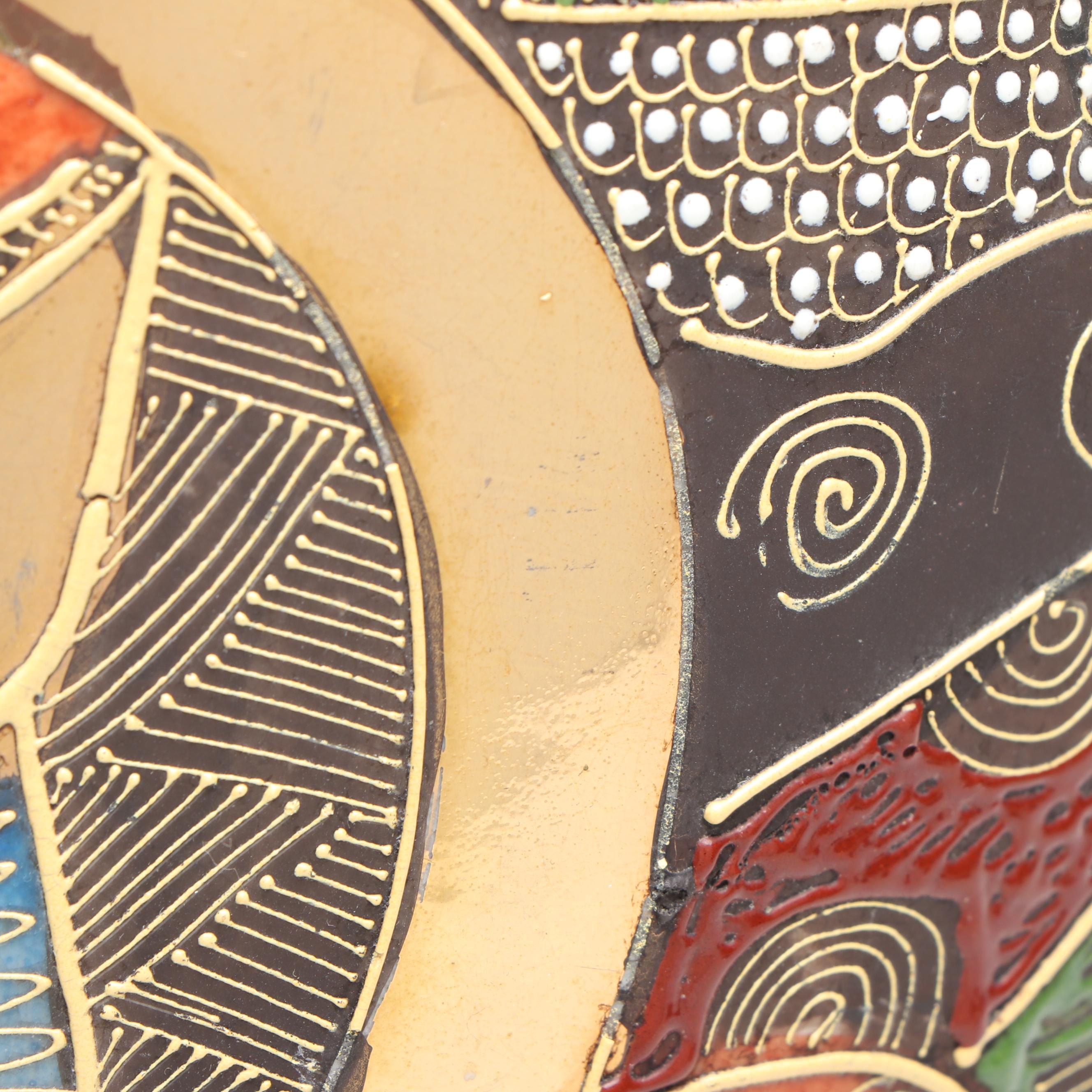 Japanese Moriage Ceramic Vase with Porcelain Opium Pillow