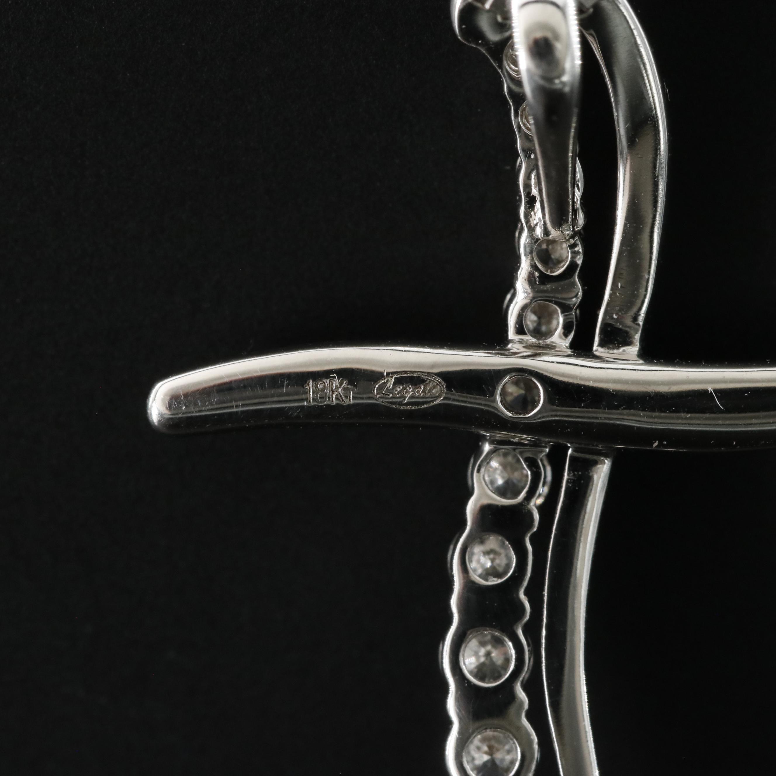 18K 0.50 CTW Diamond Cross Pendant on 10K Box Chain Necklace