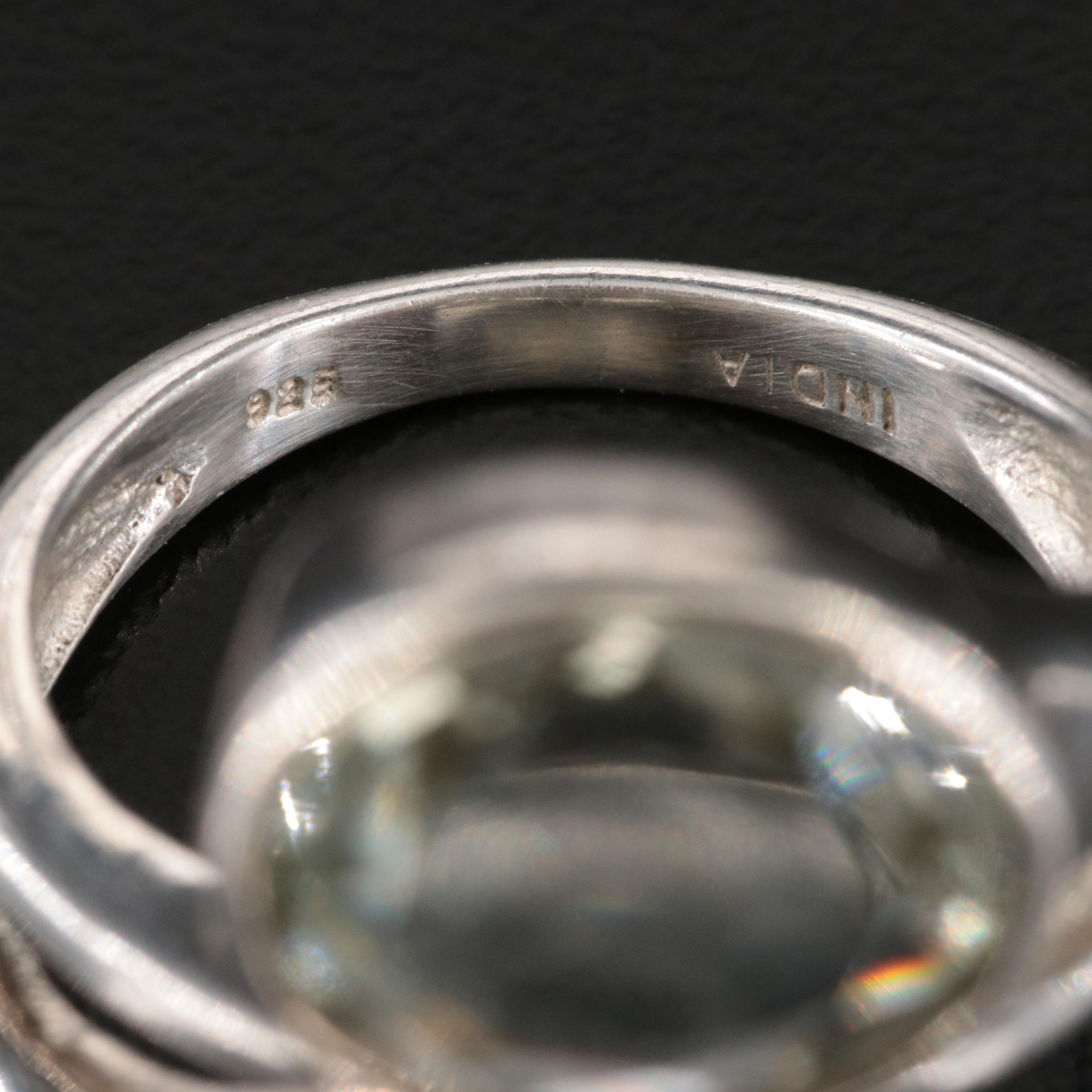 Sterling Prasiolite Bypass Ring