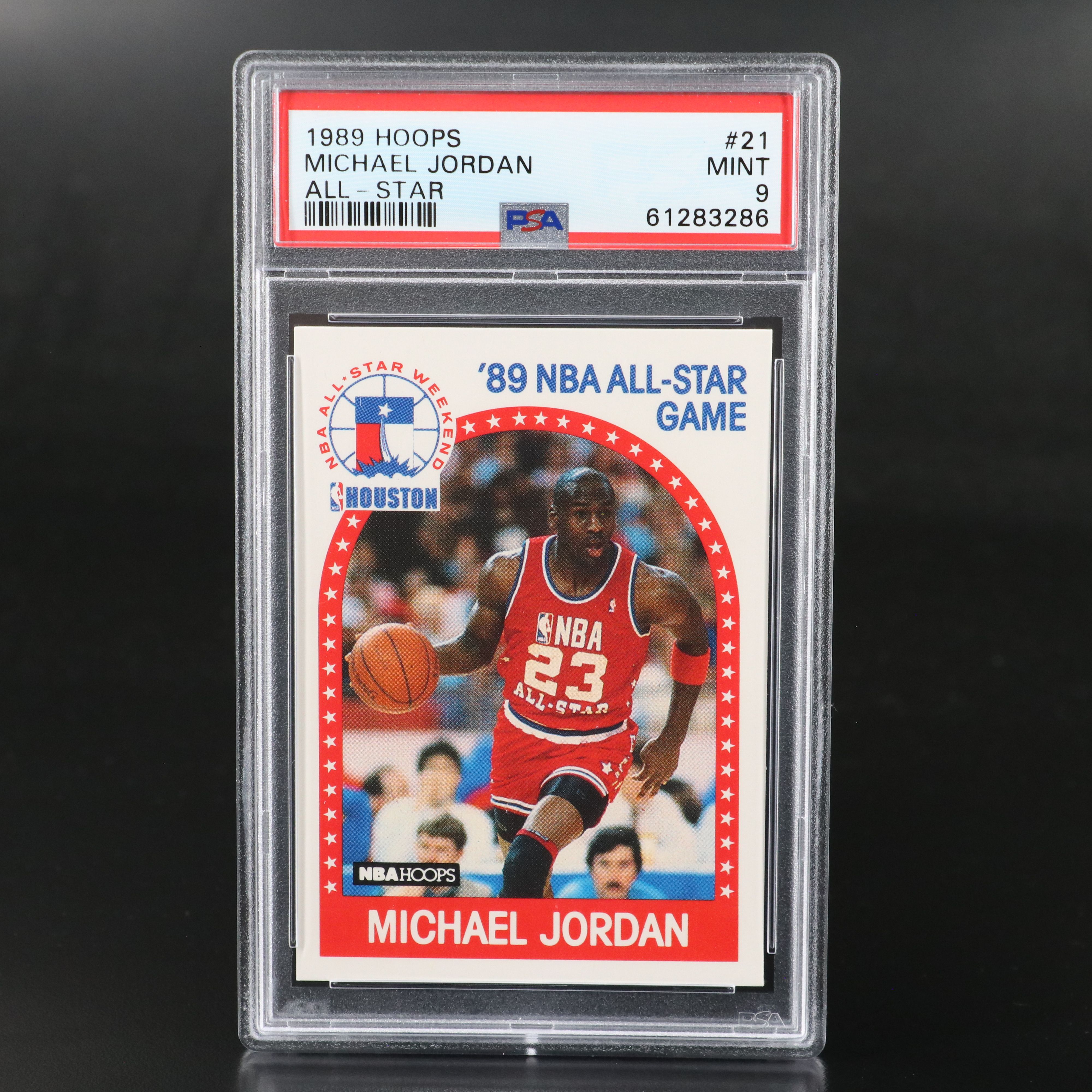 1989 NBA Hoops Michael Jordan Chicago Bulls All-Star Card Graded PSA 9