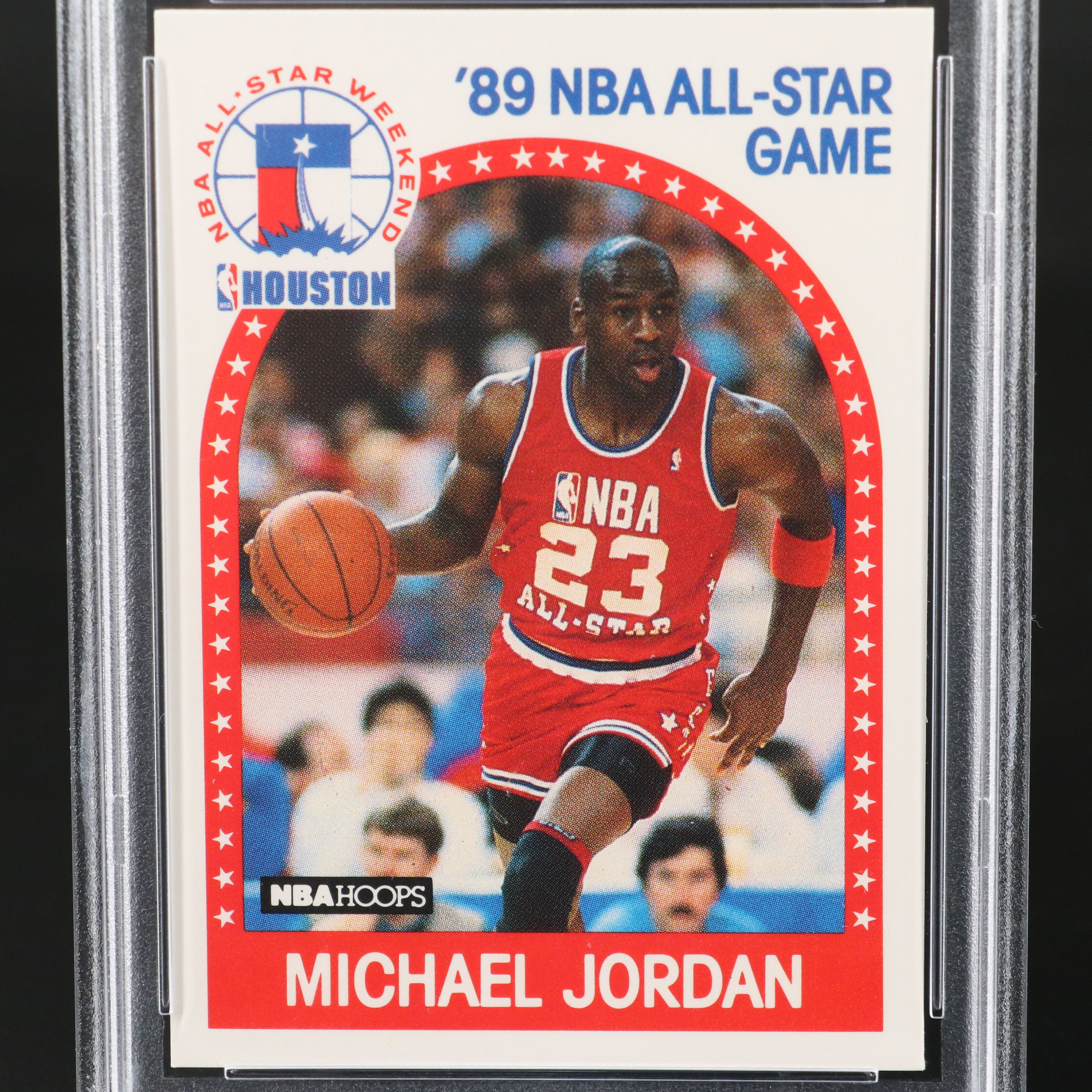1989 NBA Hoops Michael Jordan Chicago Bulls All-Star Card Graded PSA 9