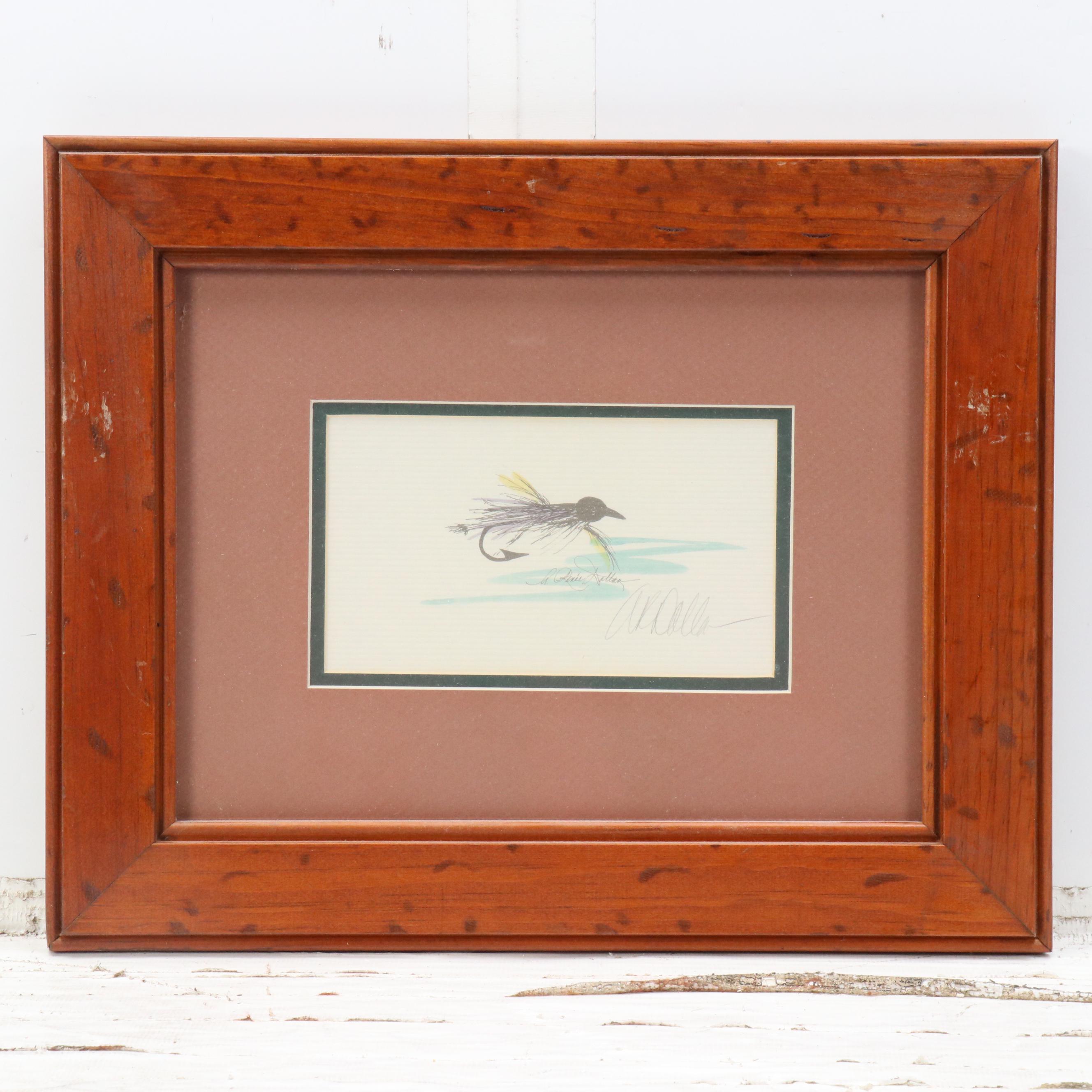 A. Renée Dallas Lithographs of Fly Fishing Lures