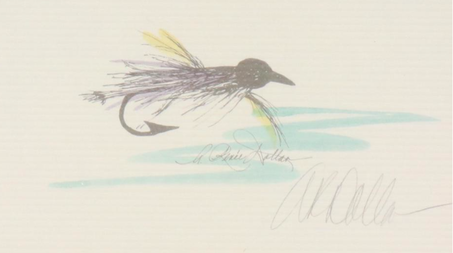 A. Renée Dallas Lithographs of Fly Fishing Lures