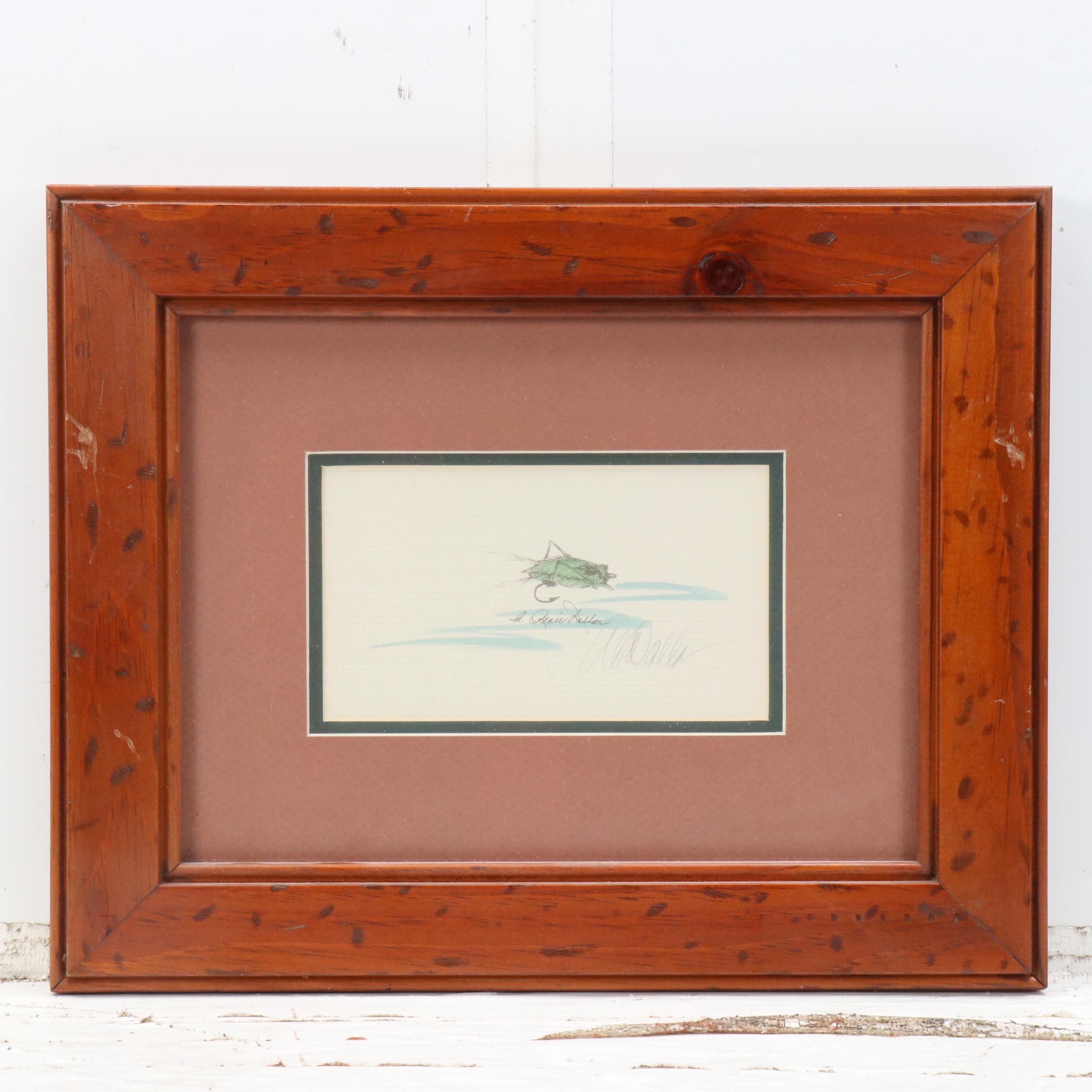 A. Renée Dallas Lithographs of Fly Fishing Lures