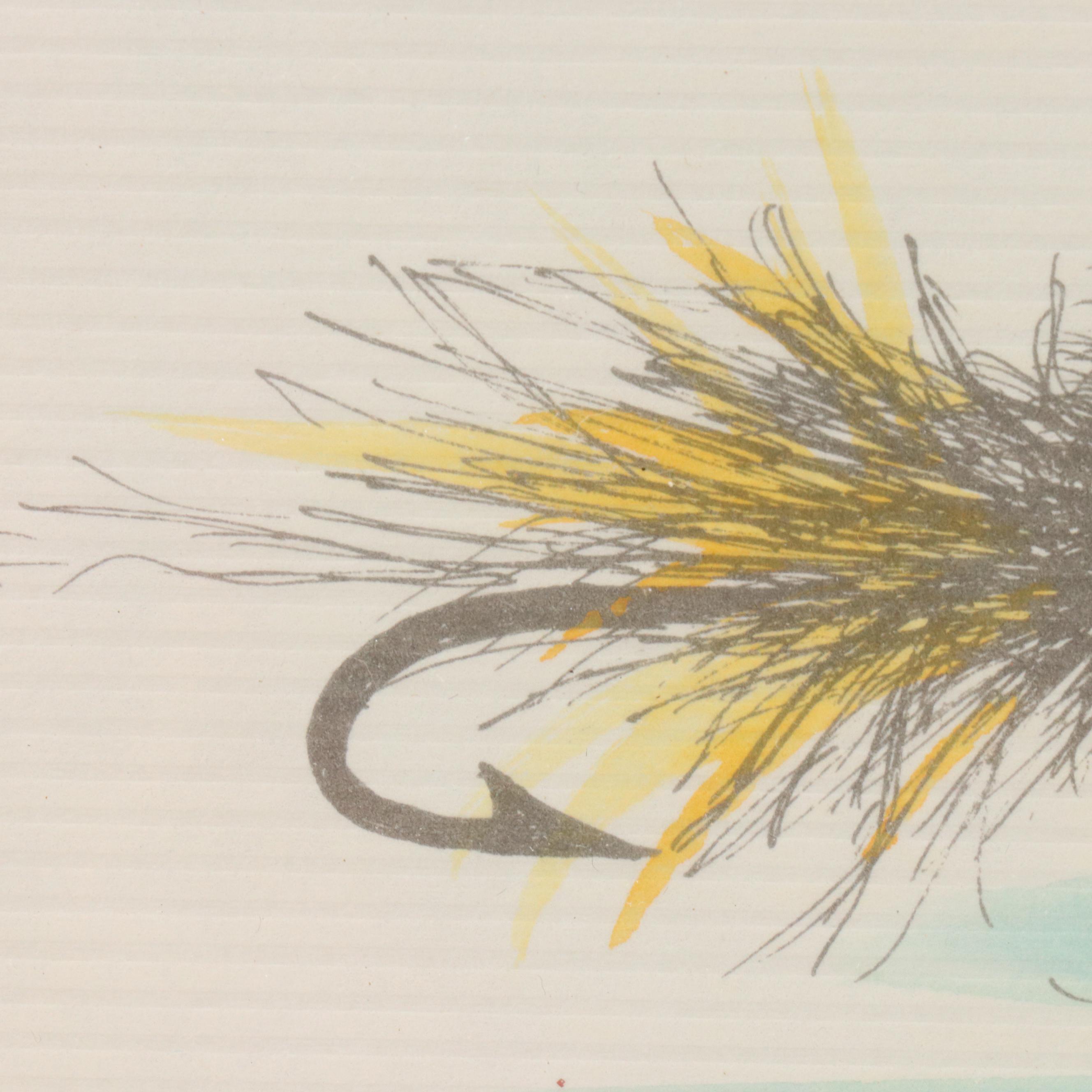 A. Renée Dallas Lithographs of Fly Fishing Lures