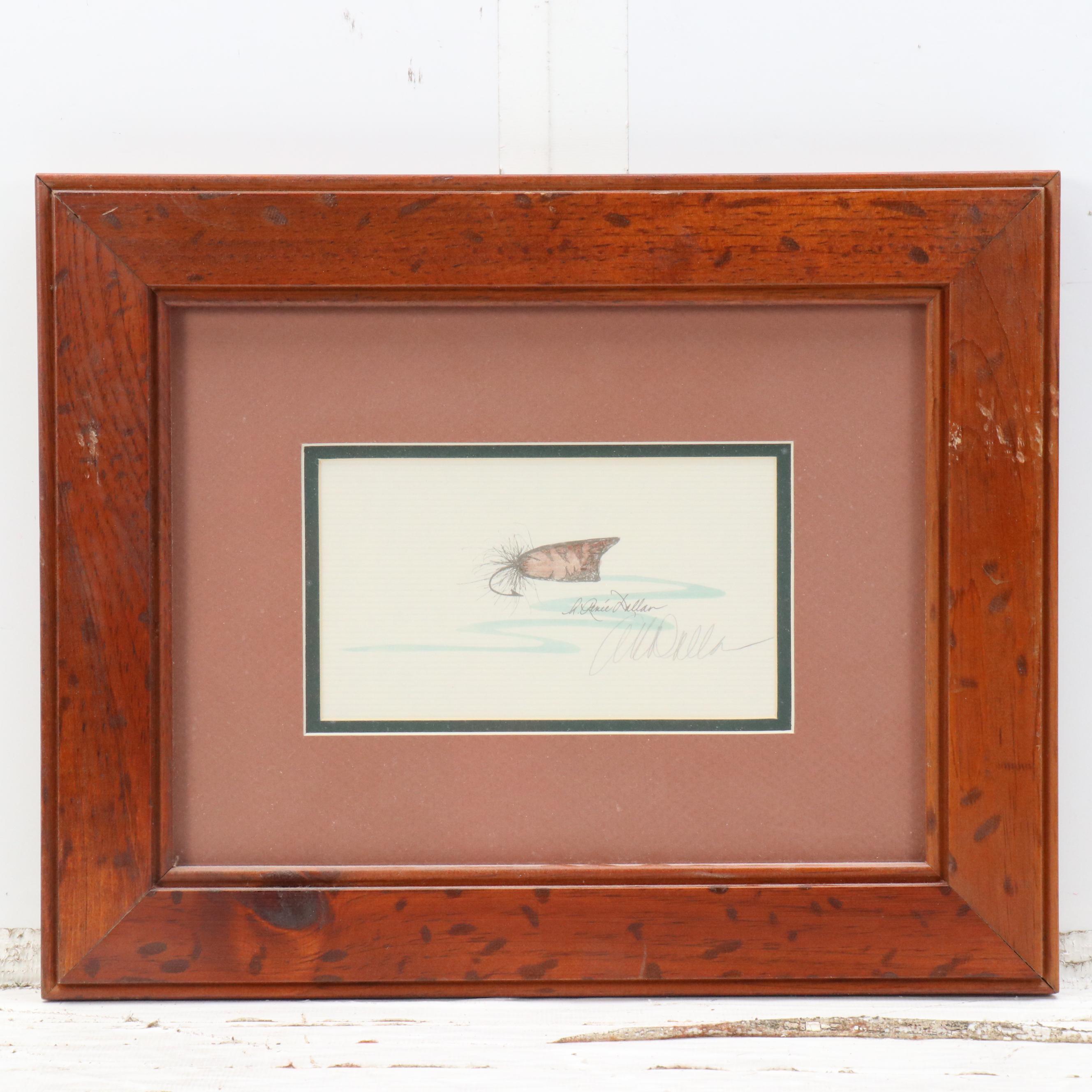 A. Renée Dallas Lithographs of Fly Fishing Lures