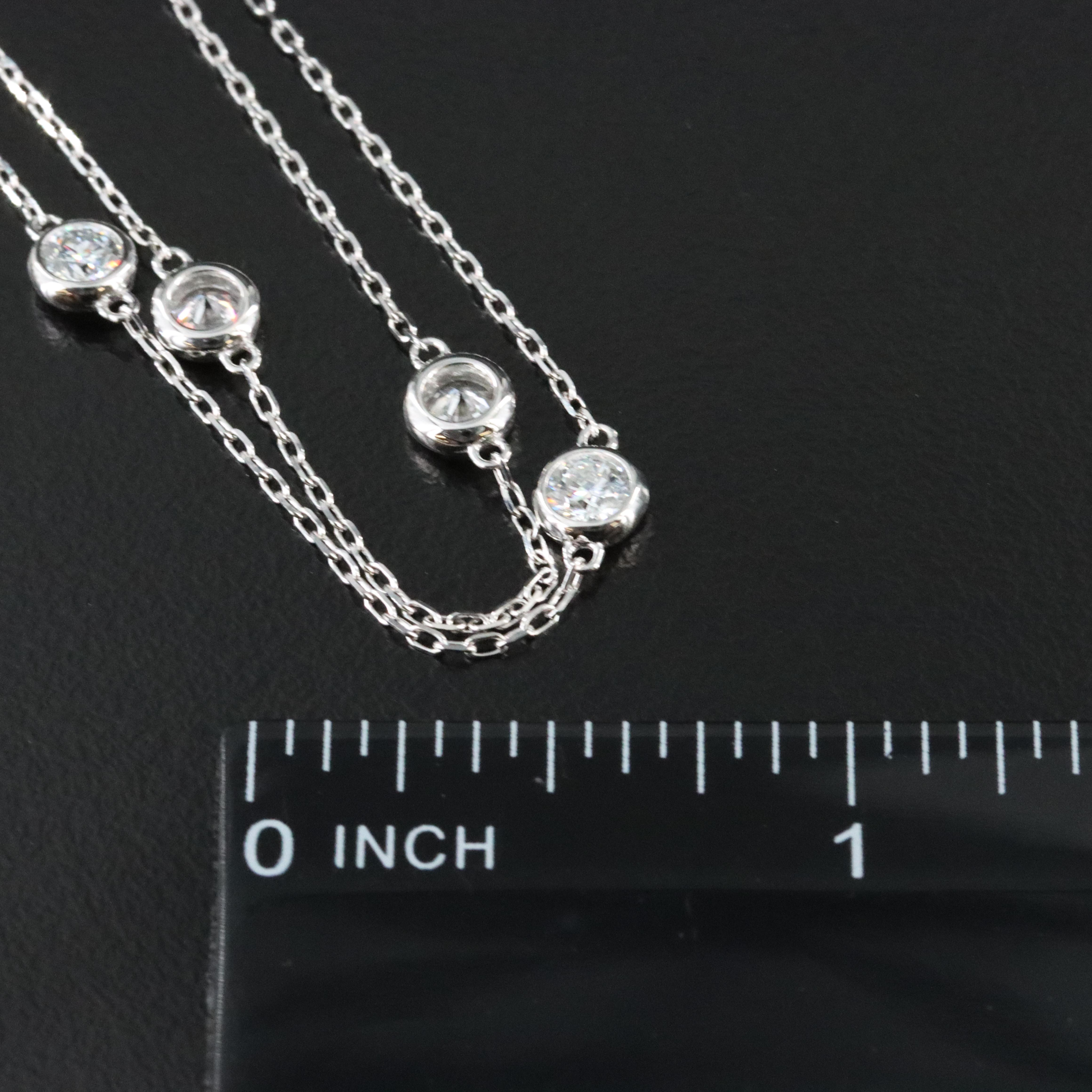14K 2.00 CTW Lab Grown Diamond Station Necklace