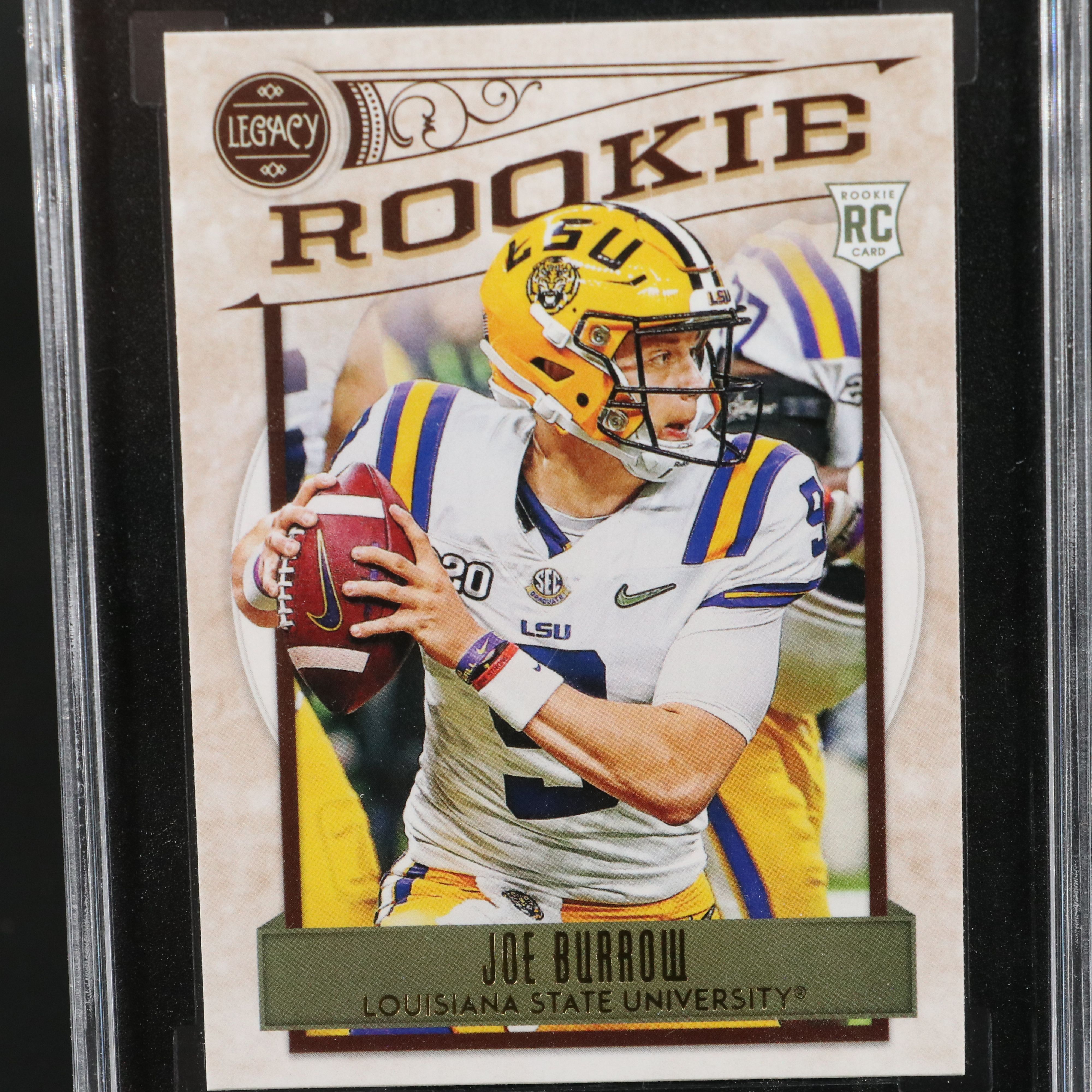 2020 Panini Legacy Joe Burrow Rookie Football Card Graded SGC 10