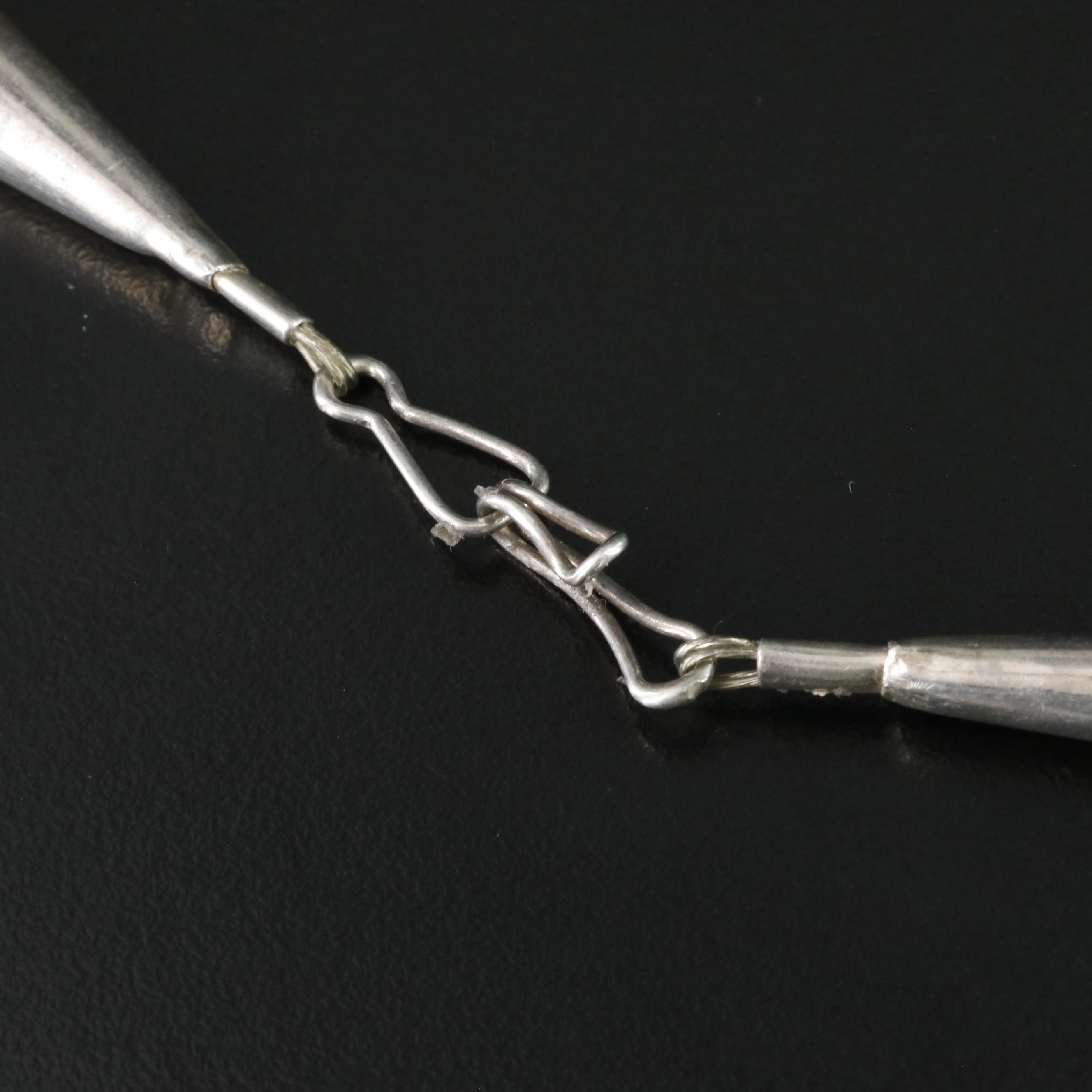 Southwestern Sterling Squash Blossom Necklace