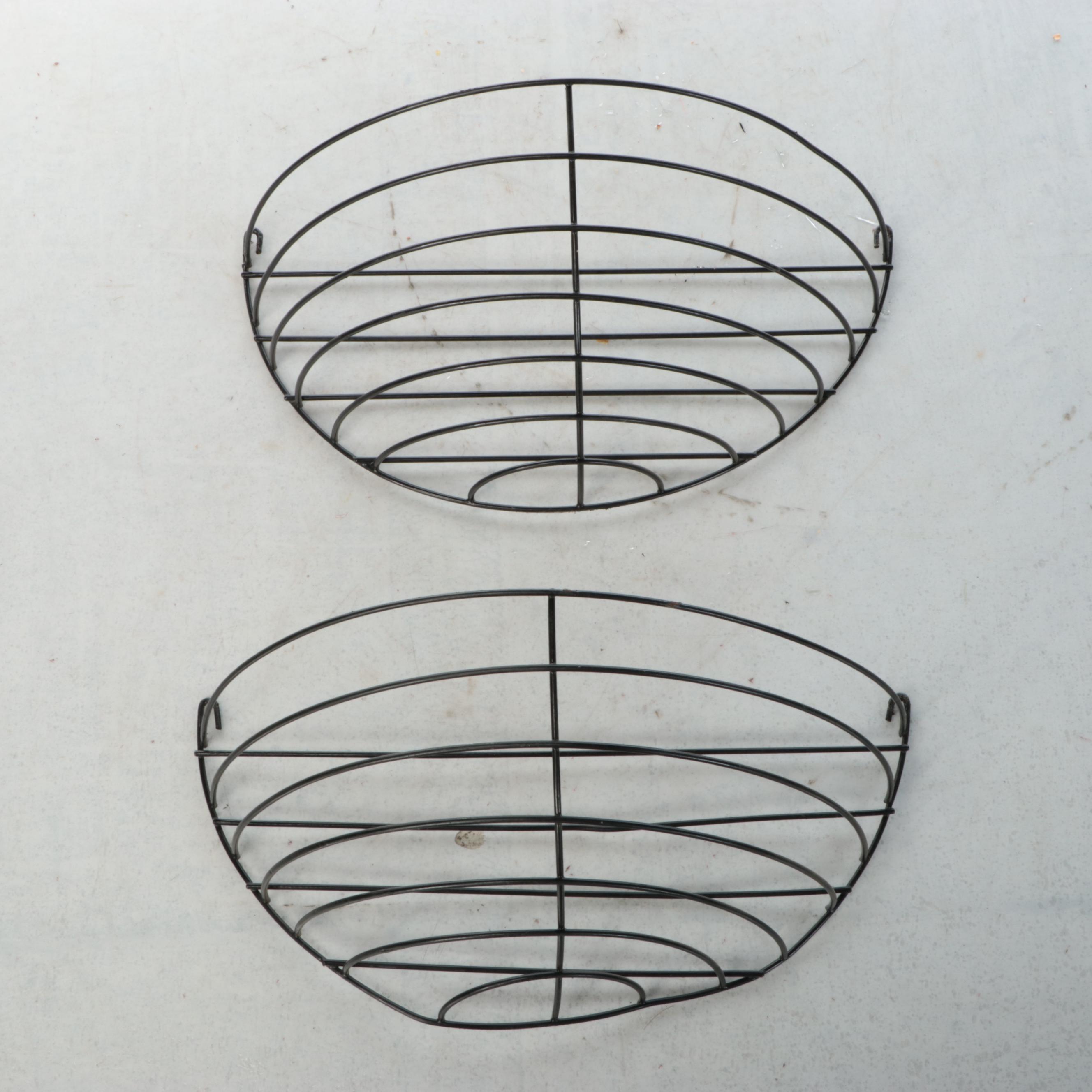 Iron Hanging Planters with Iron Plant Stand