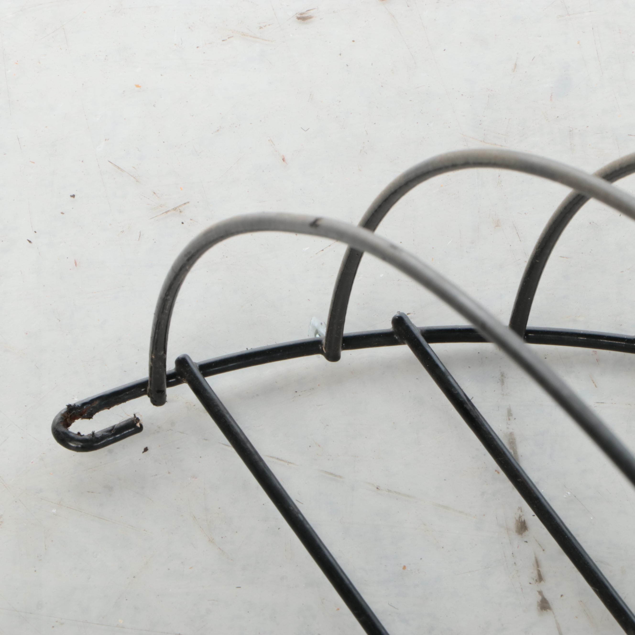 Iron Hanging Planters with Iron Plant Stand