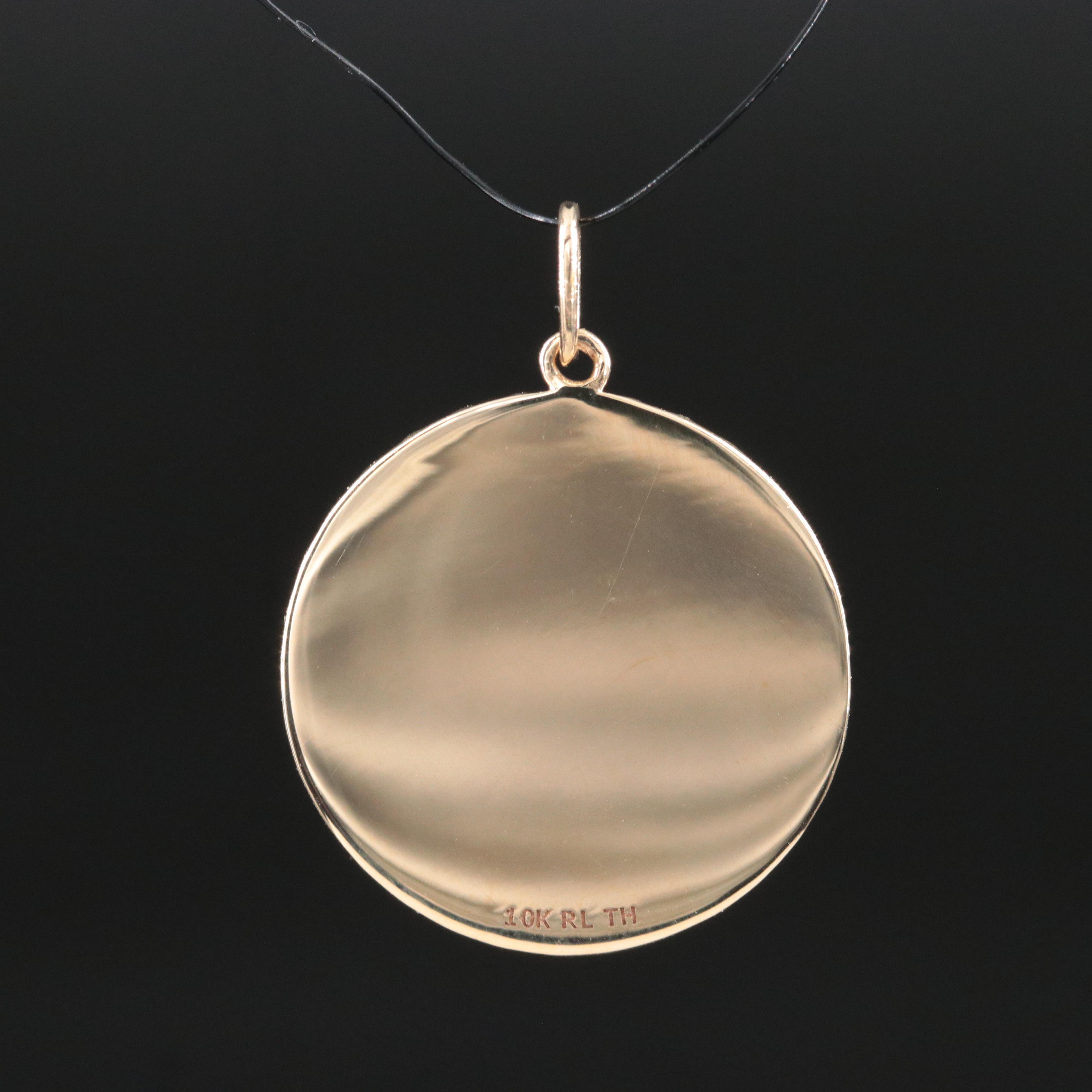 10K Lotus Flower Pendant