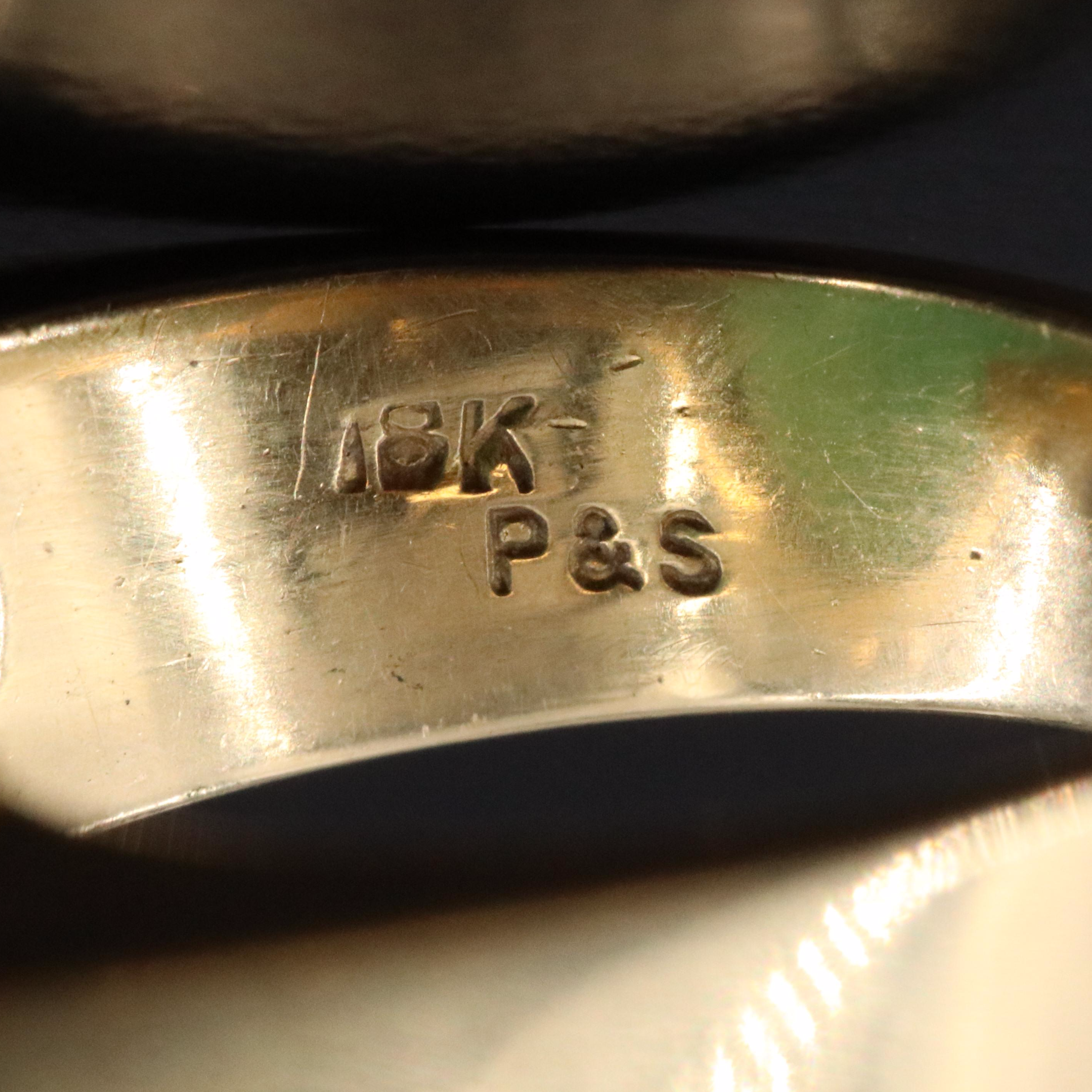 Gump's 18K 38.19 CT Carved Emerald Ring