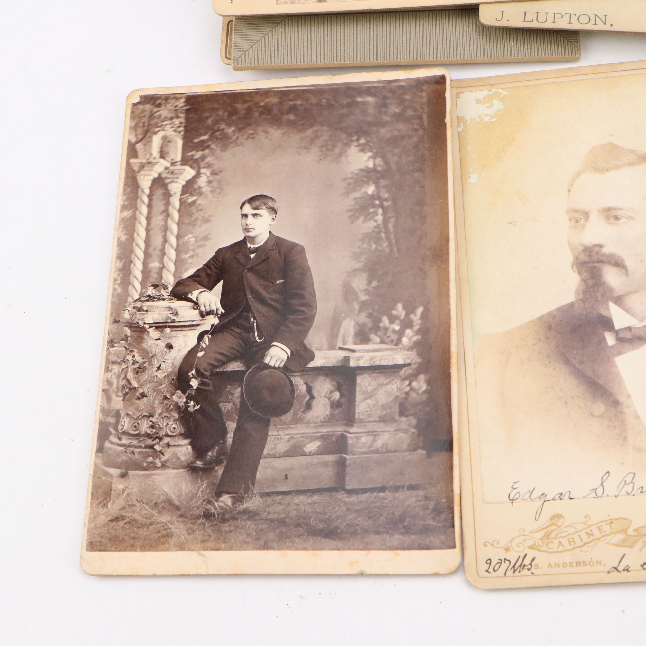 Photographs of Men, Women and Children with Funeral Cards