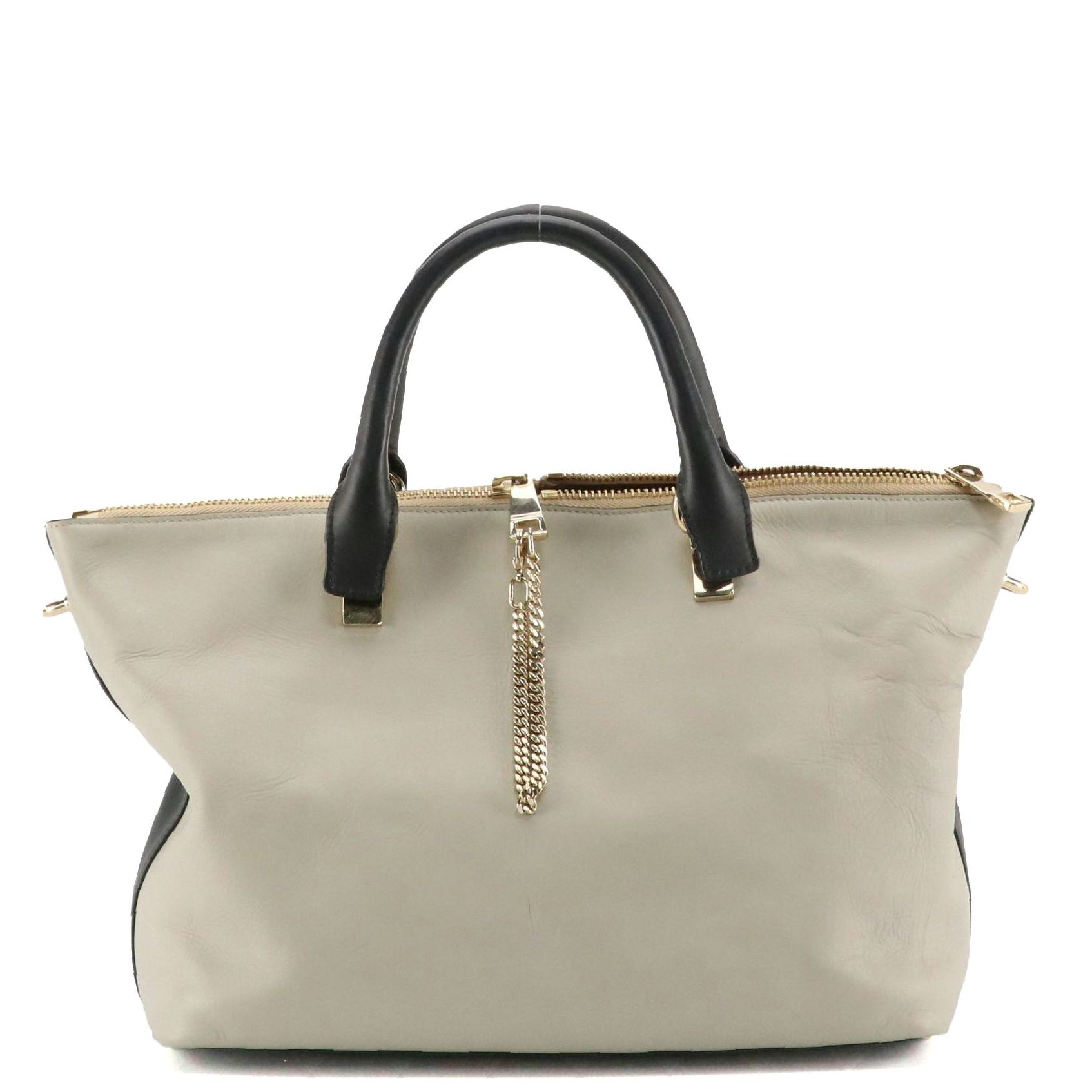 Chloé Baylee Two-Tone Leather Two-Way Tote Bag