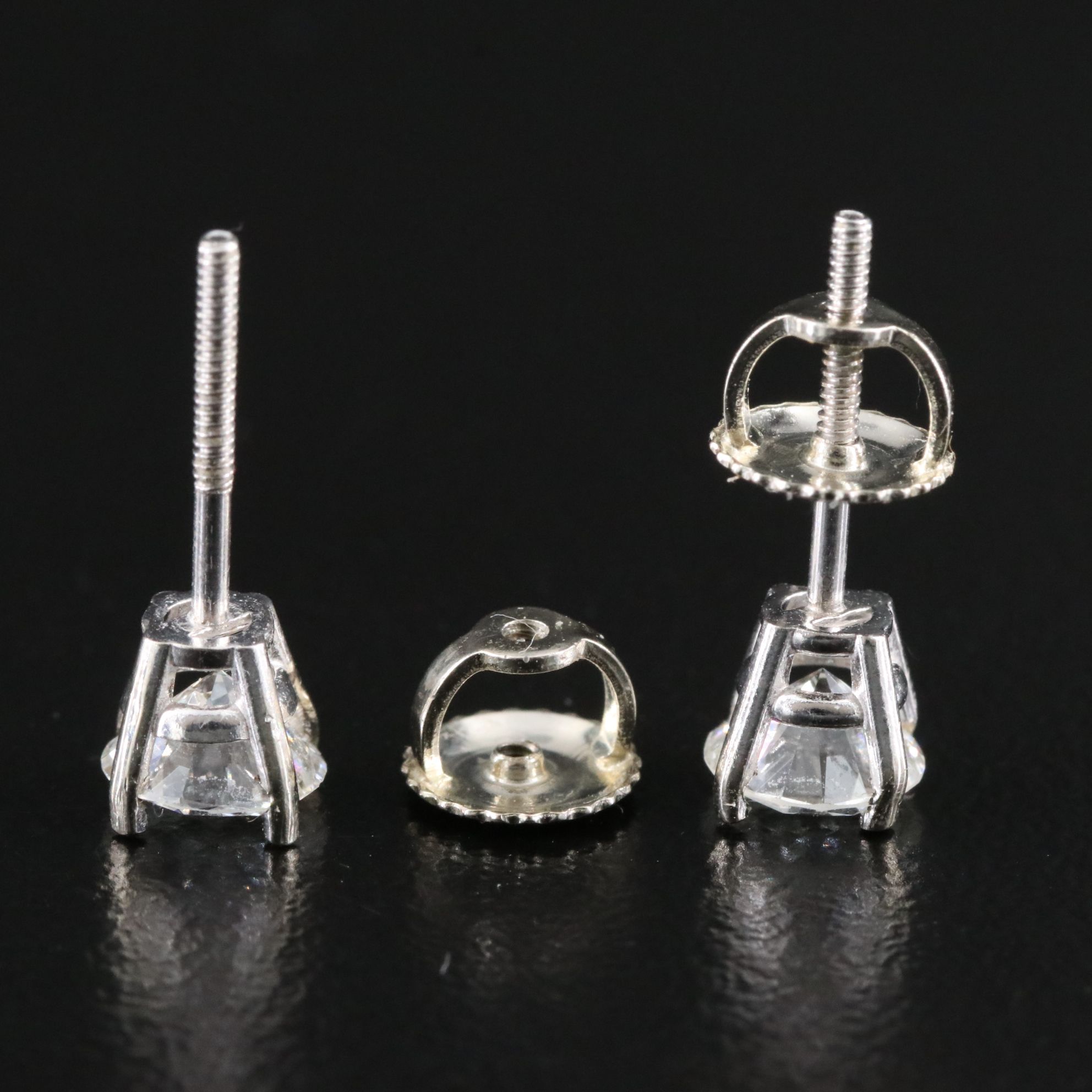 14K 1.19 CTW Diamond Solitaire Earrings