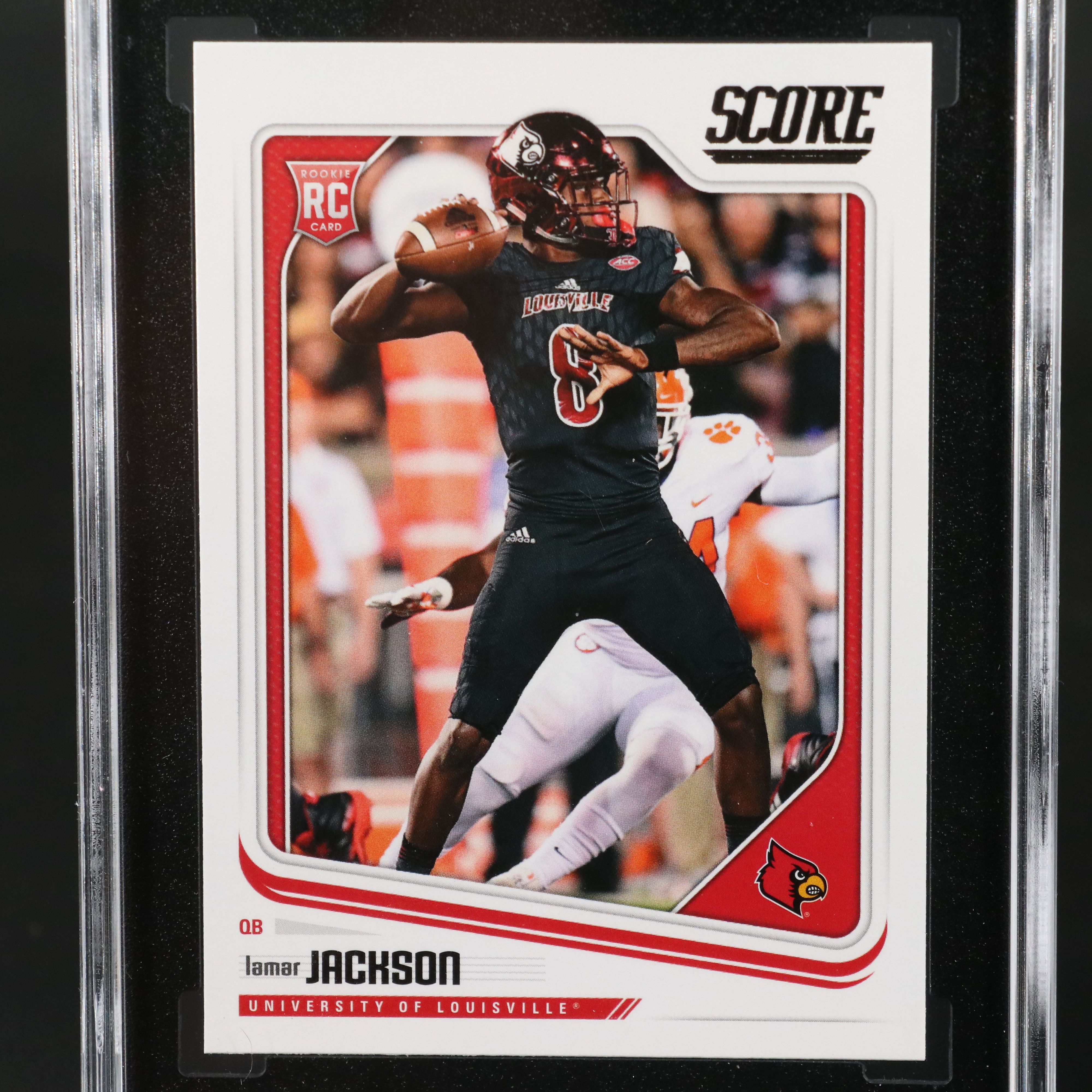 2018 Score Lamar Jackson Rookie Football Card Graded SGC 10