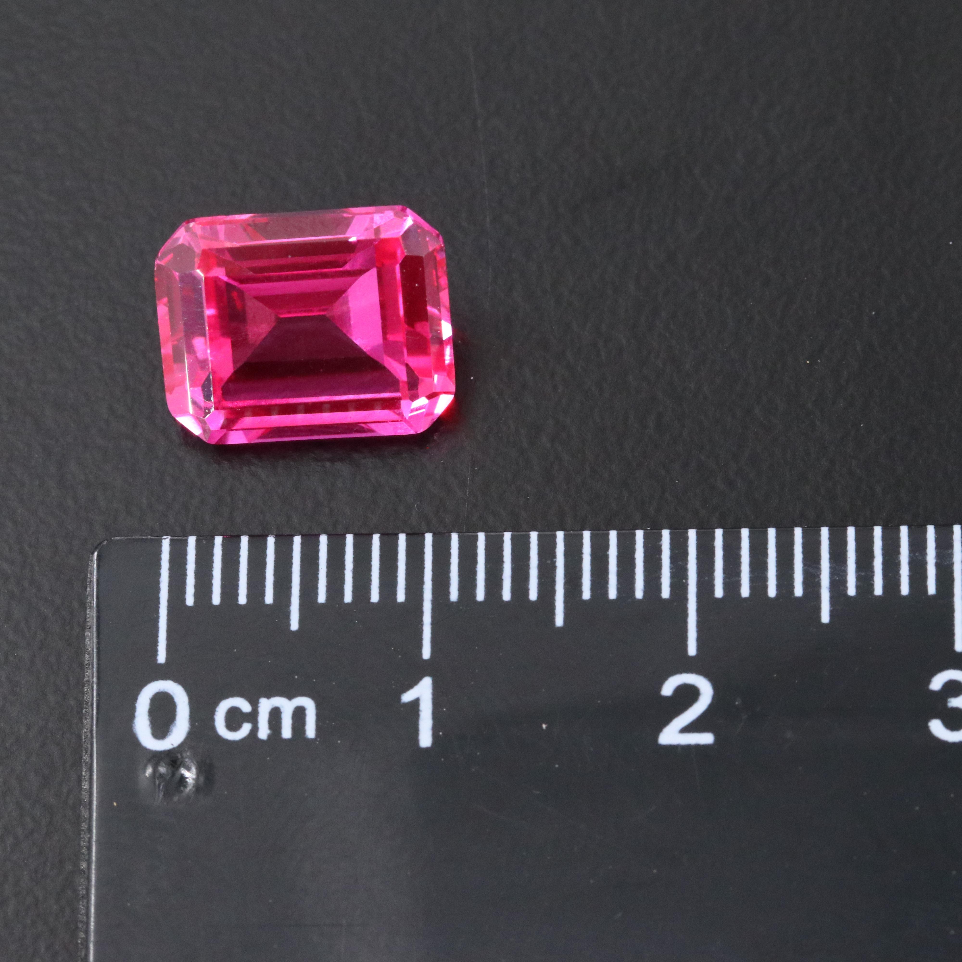 Loose 6.14 CT Lab Grown Pink Sapphire