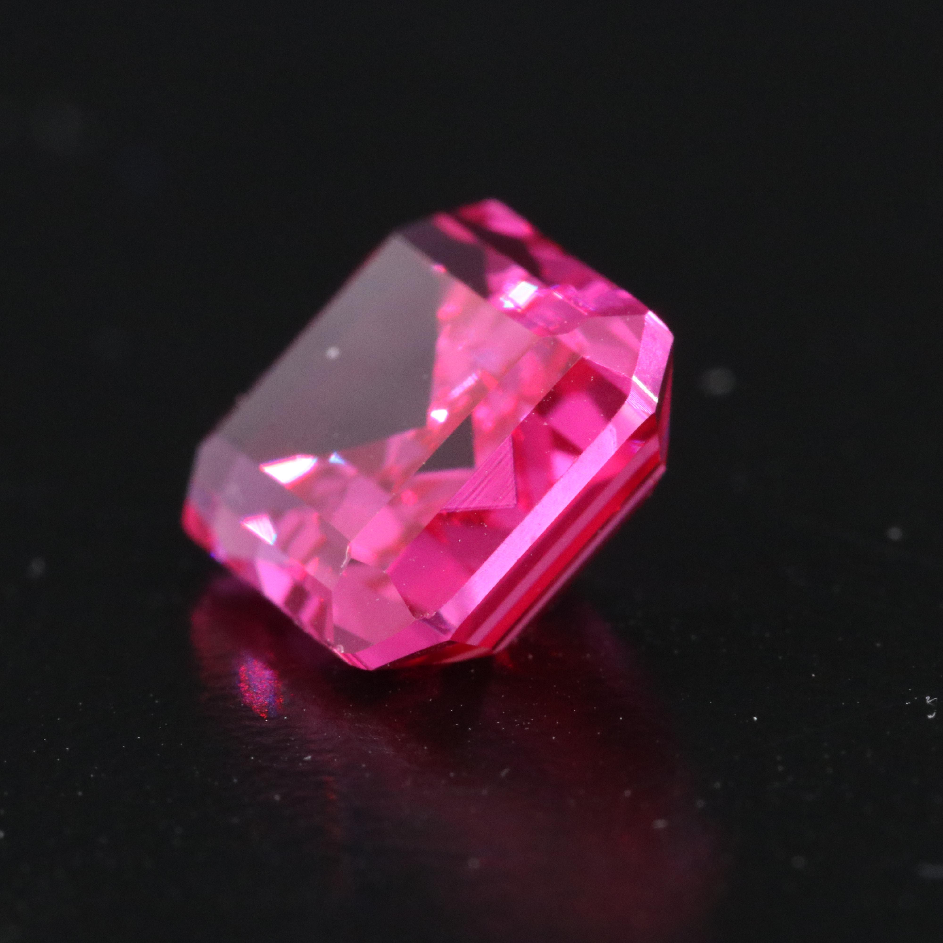 Loose 6.14 CT Lab Grown Pink Sapphire