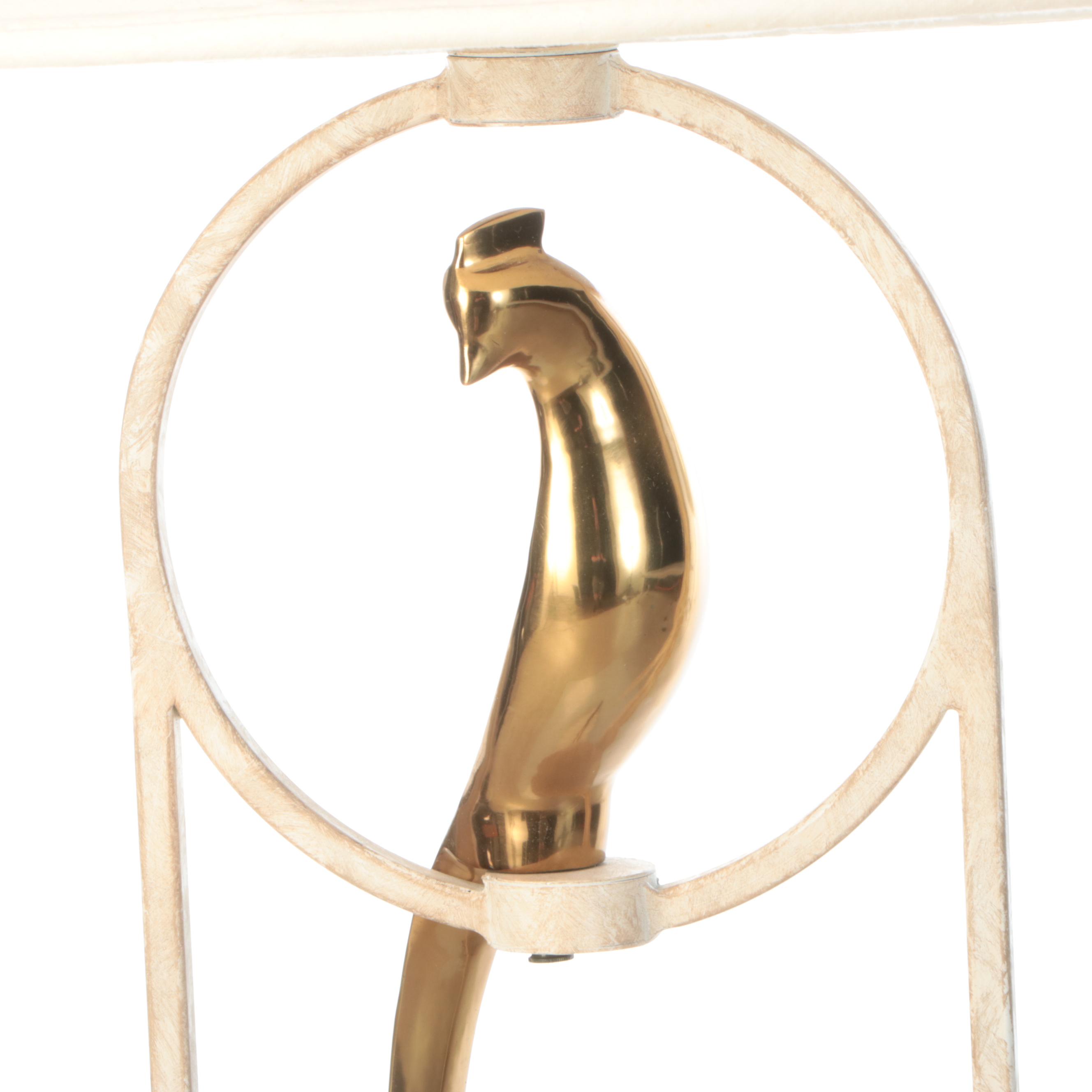 Gilt Perched Bird Metal Floor Lamp