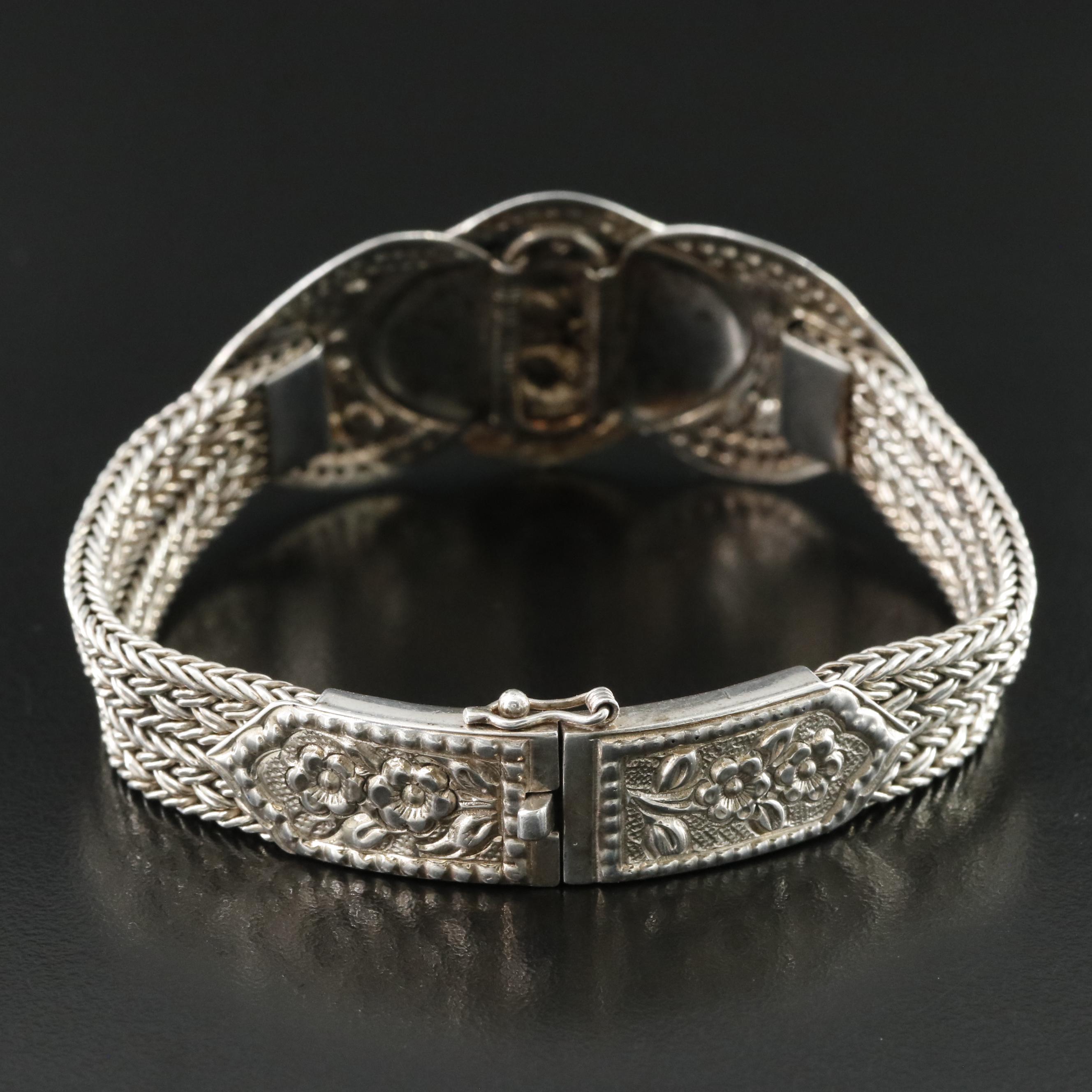 Thai Sterling Floral Bracelet