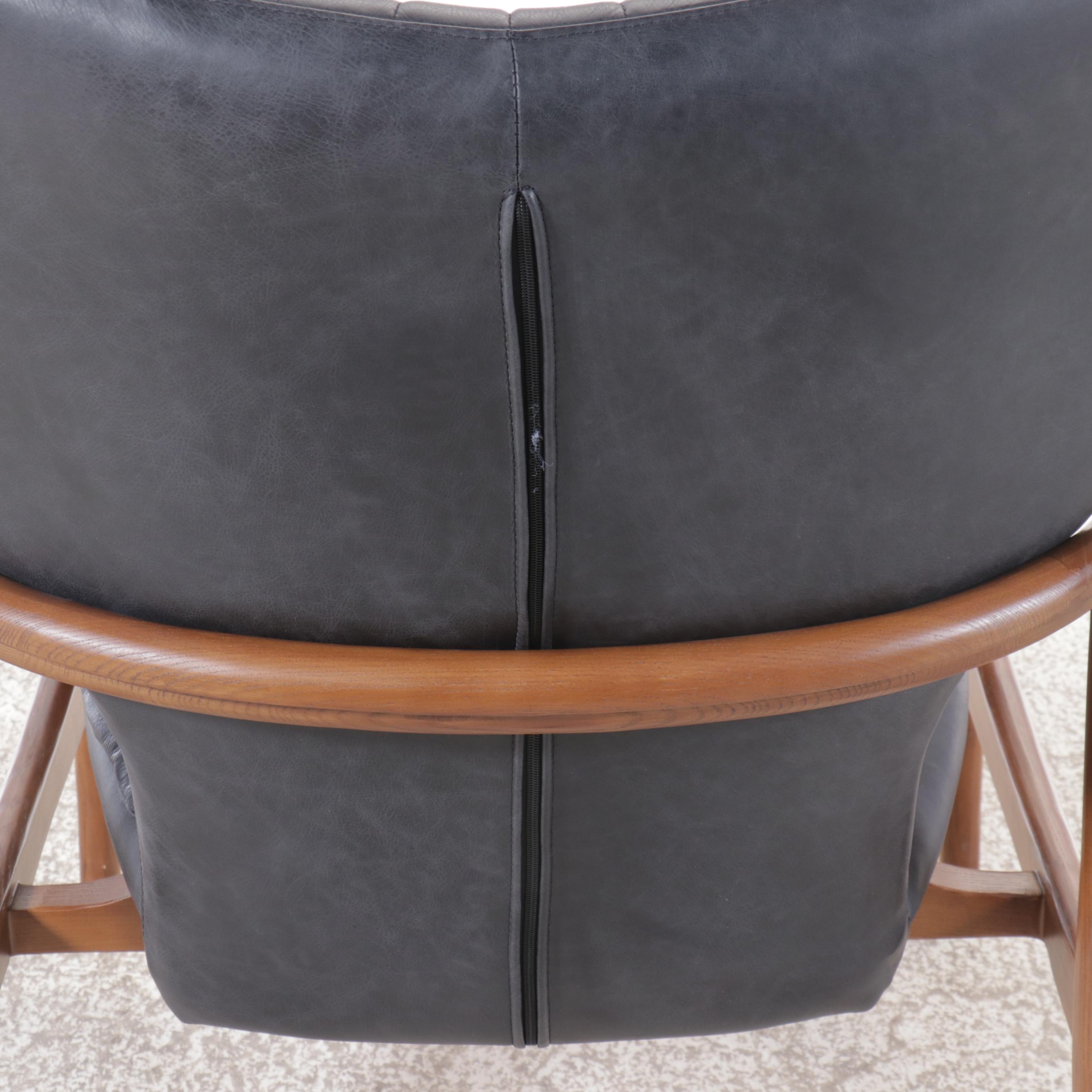 Danish Modern Style Leather Armchair