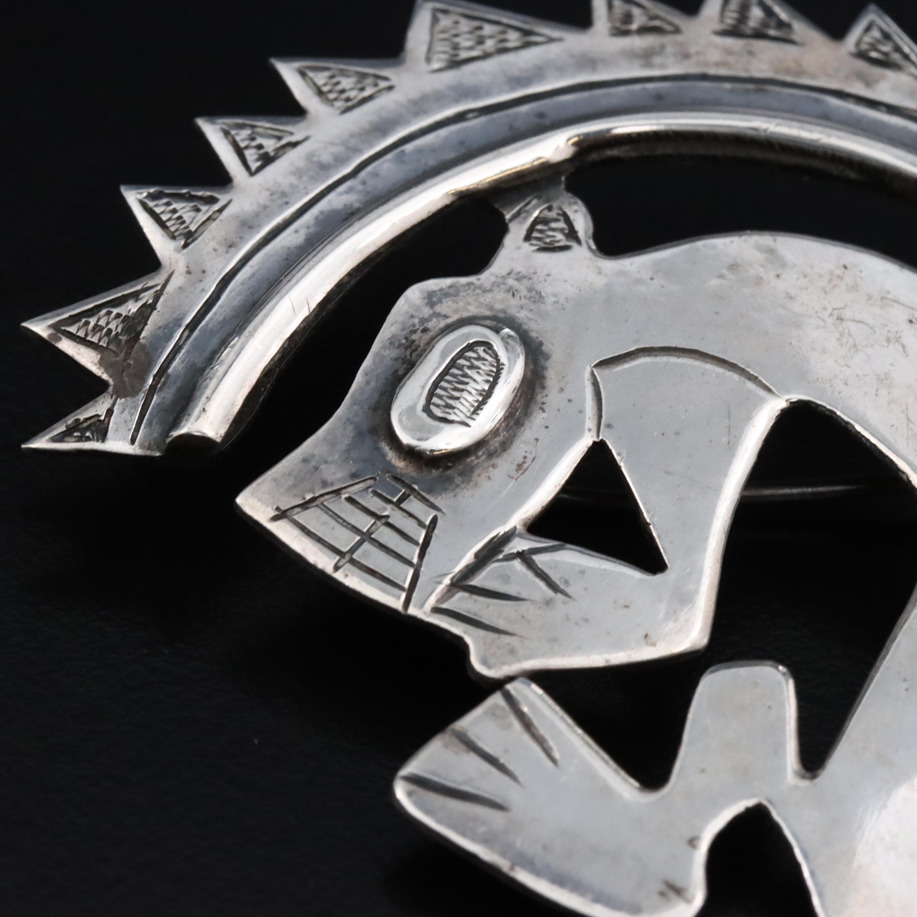 Pacific Northwestern Style Sterling Beaver Brooch