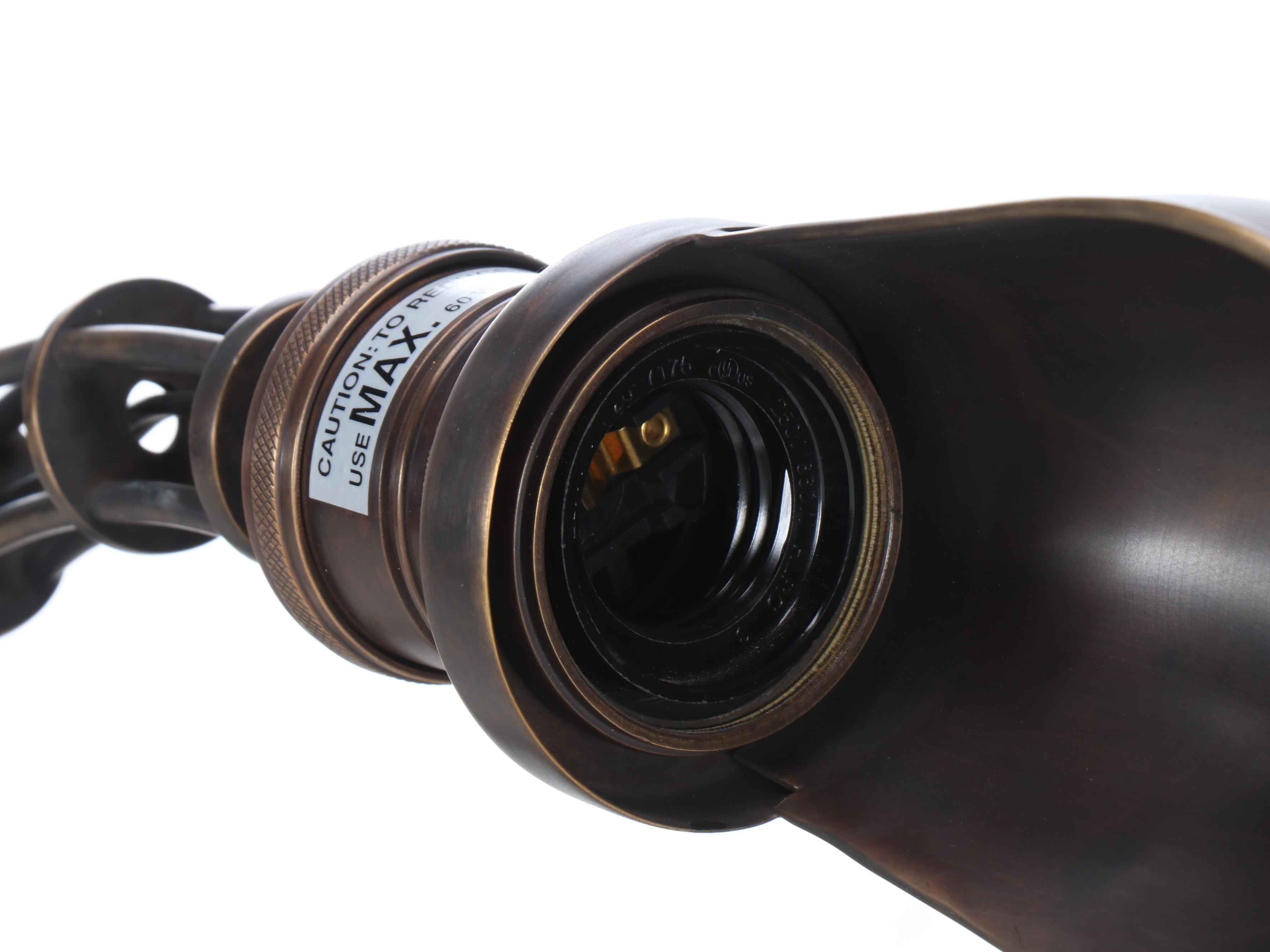 Bobo Bronzed Metal Task Lamp with Adjustable Mirror