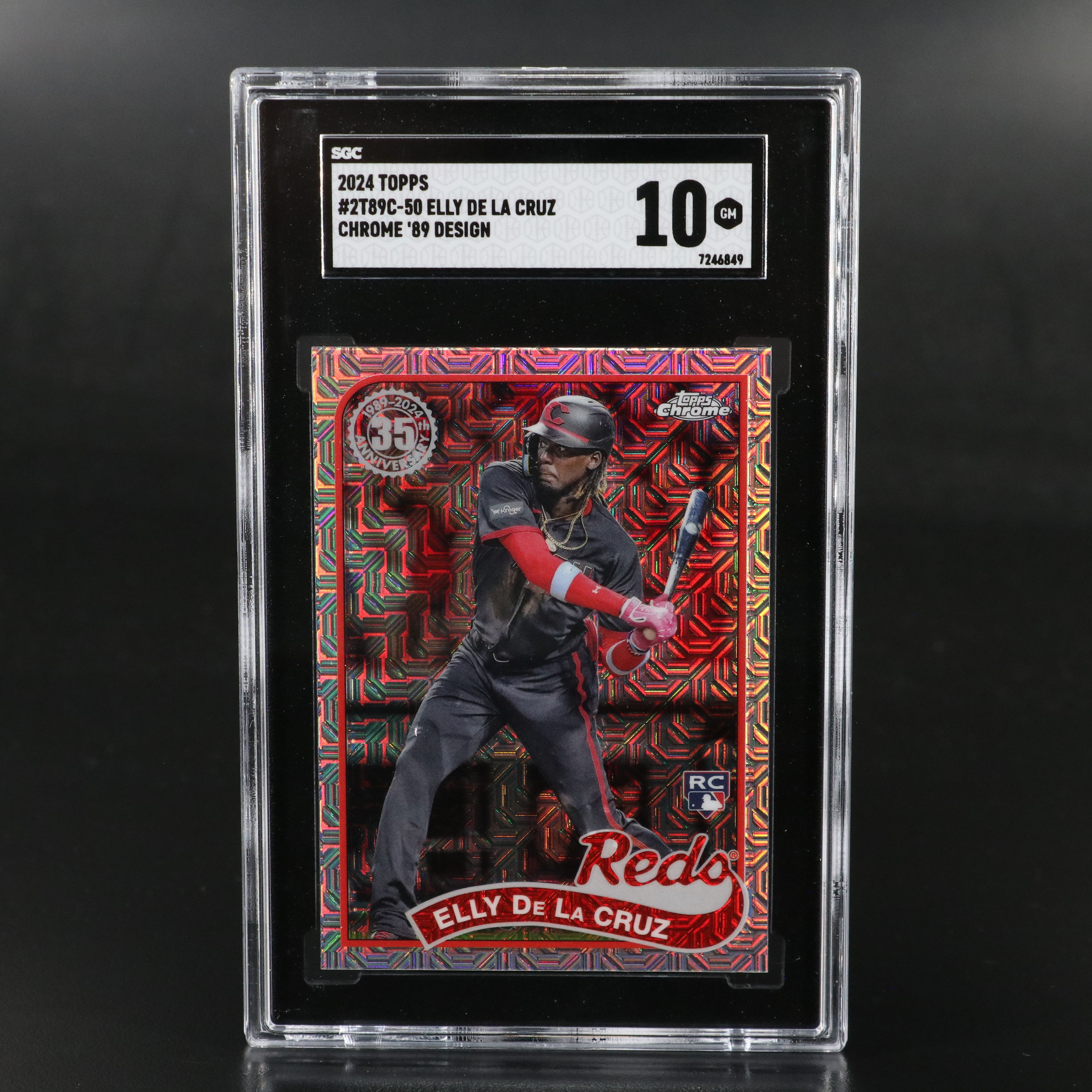 2024 Topps Chrome Elly De La Cruz Mega Box Rookie Refractor Graded SGC 10