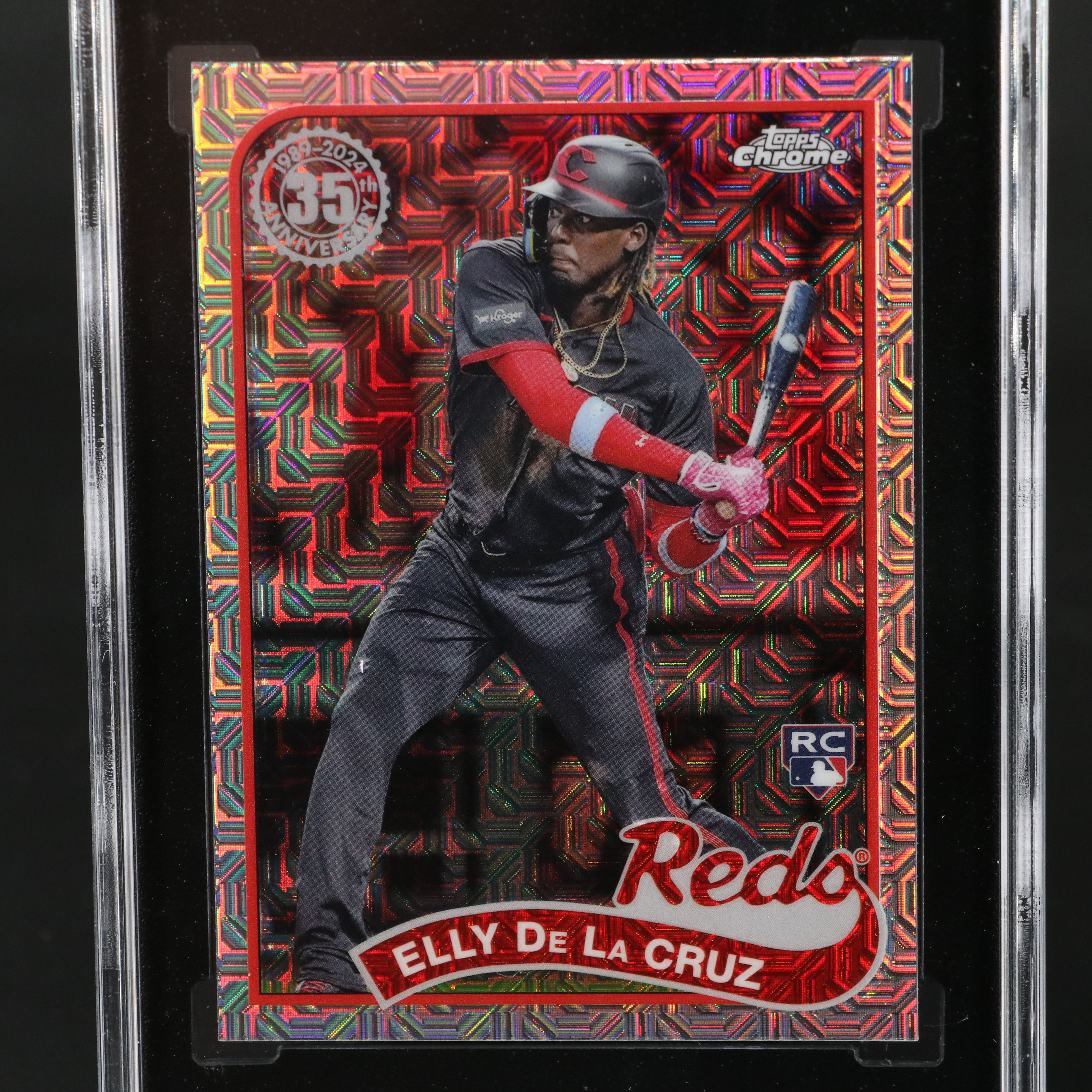 2024 Topps Chrome Elly De La Cruz Mega Box Rookie Refractor Graded SGC 10