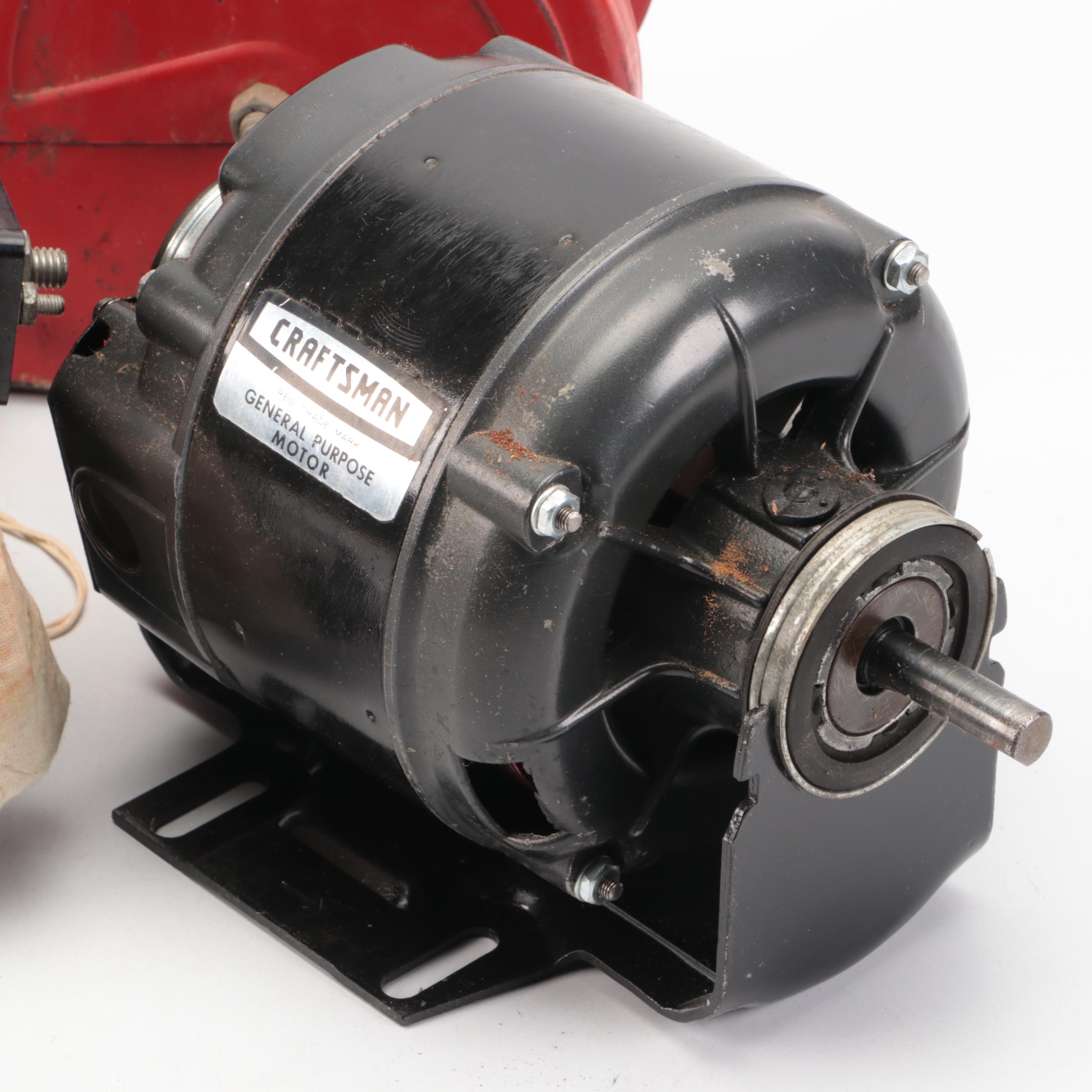 Eclipse Accerlating Motor, Craftsman General Purpose Motor, Single Block Pulley