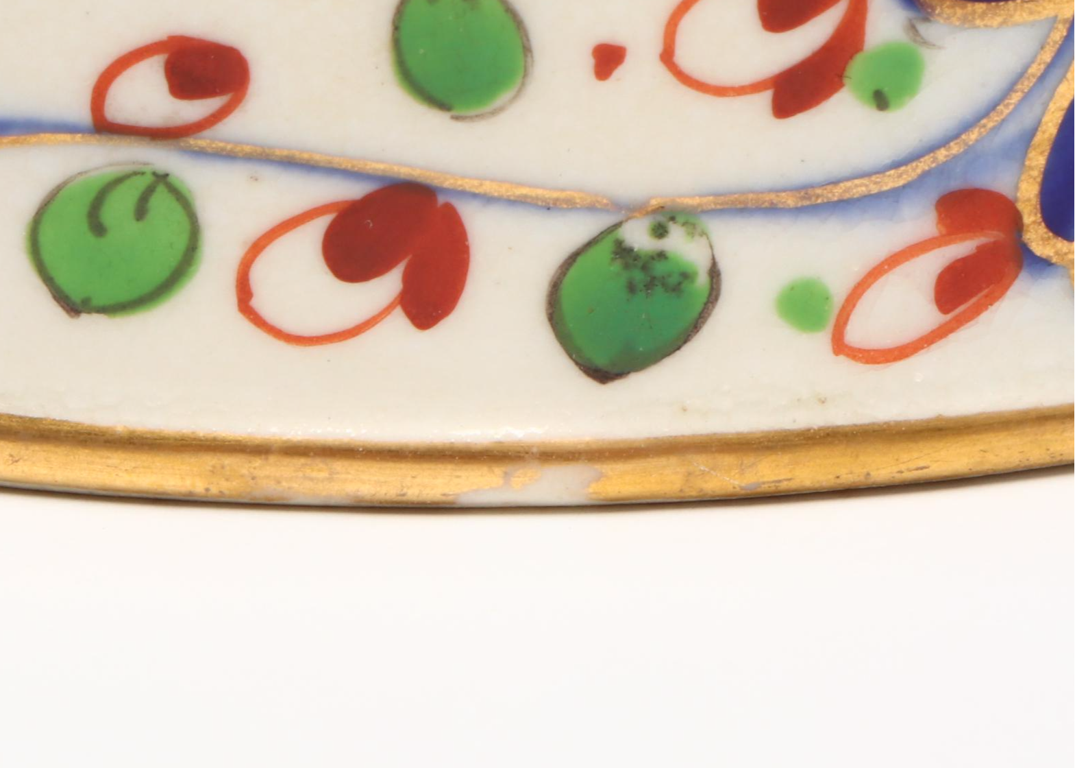 Royal Crown Derby Imari Style Inkwell with Oval Plate, Early/Mid 19th Century
