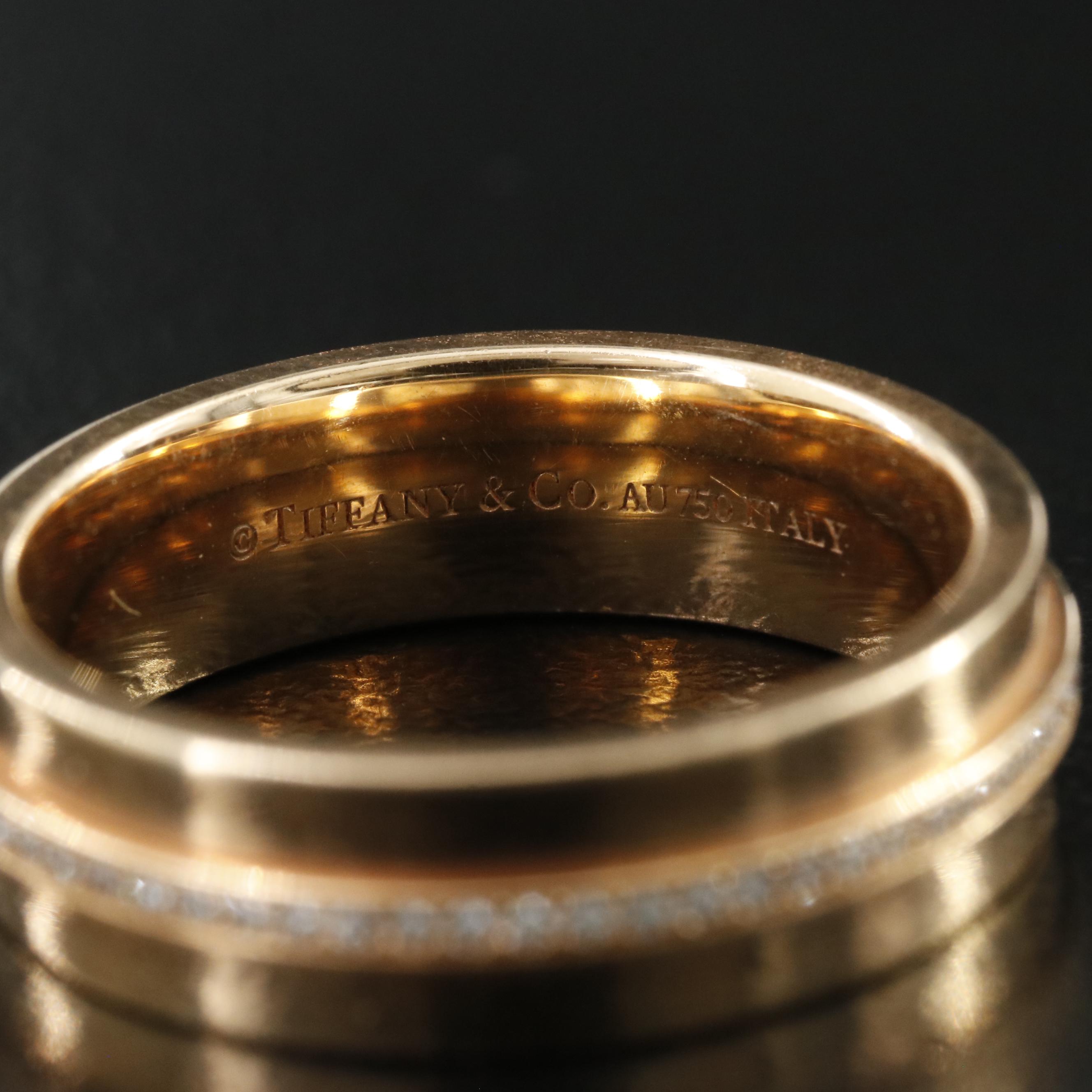 Tiffany & Co. 'T' 18K Rose Gold 0.33 CTW Diamond Eternity Ring