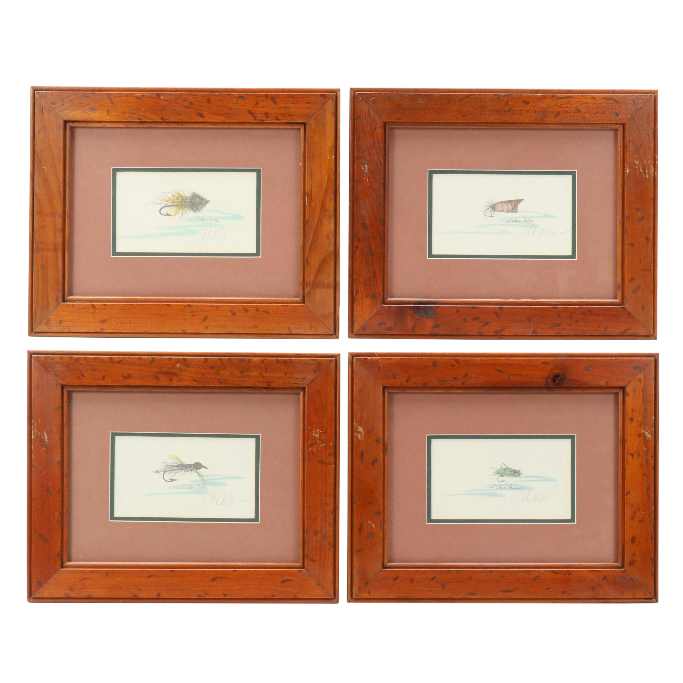 A. Renée Dallas Lithographs of Fly Fishing Lures
