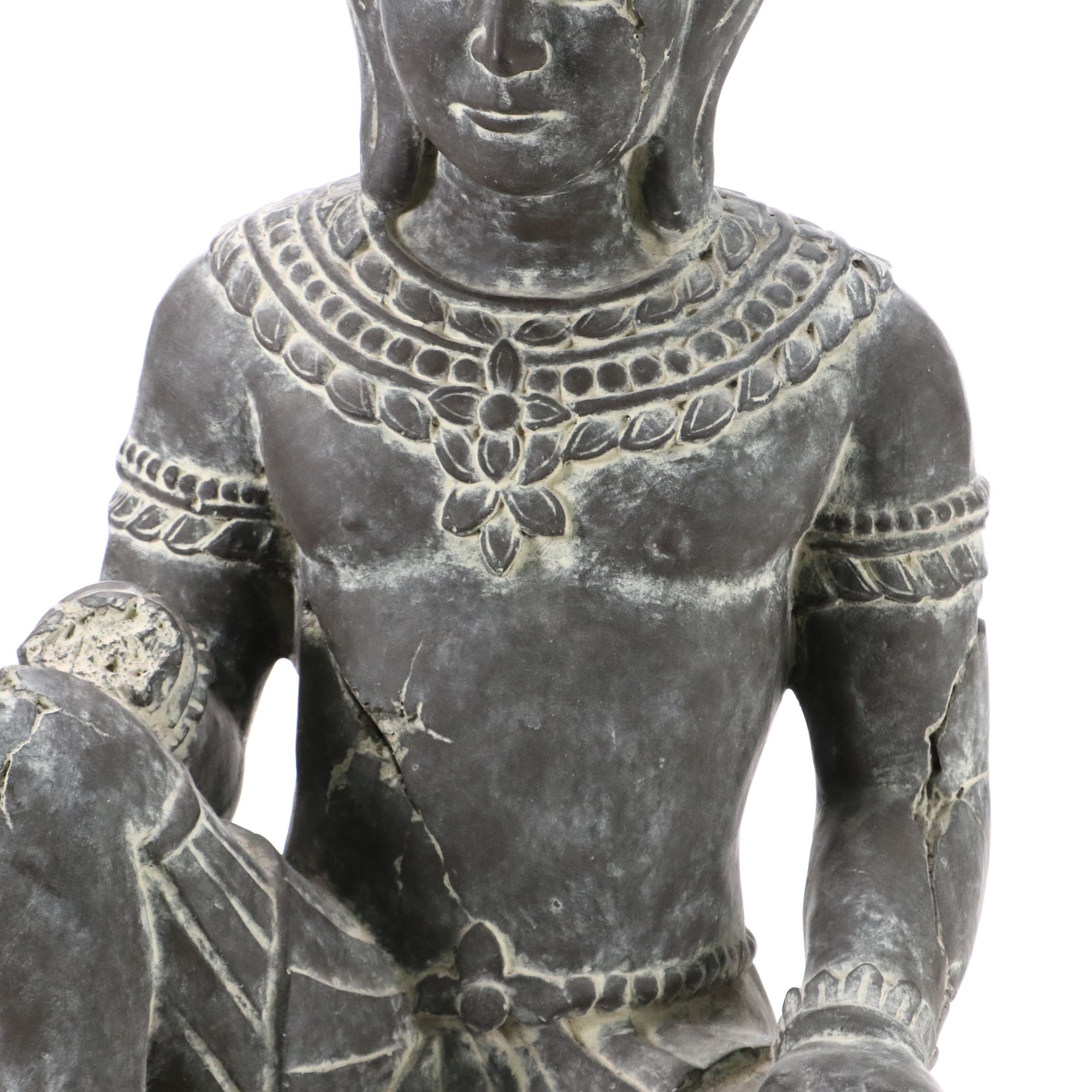 Seated Buddha Plaster Sculpture