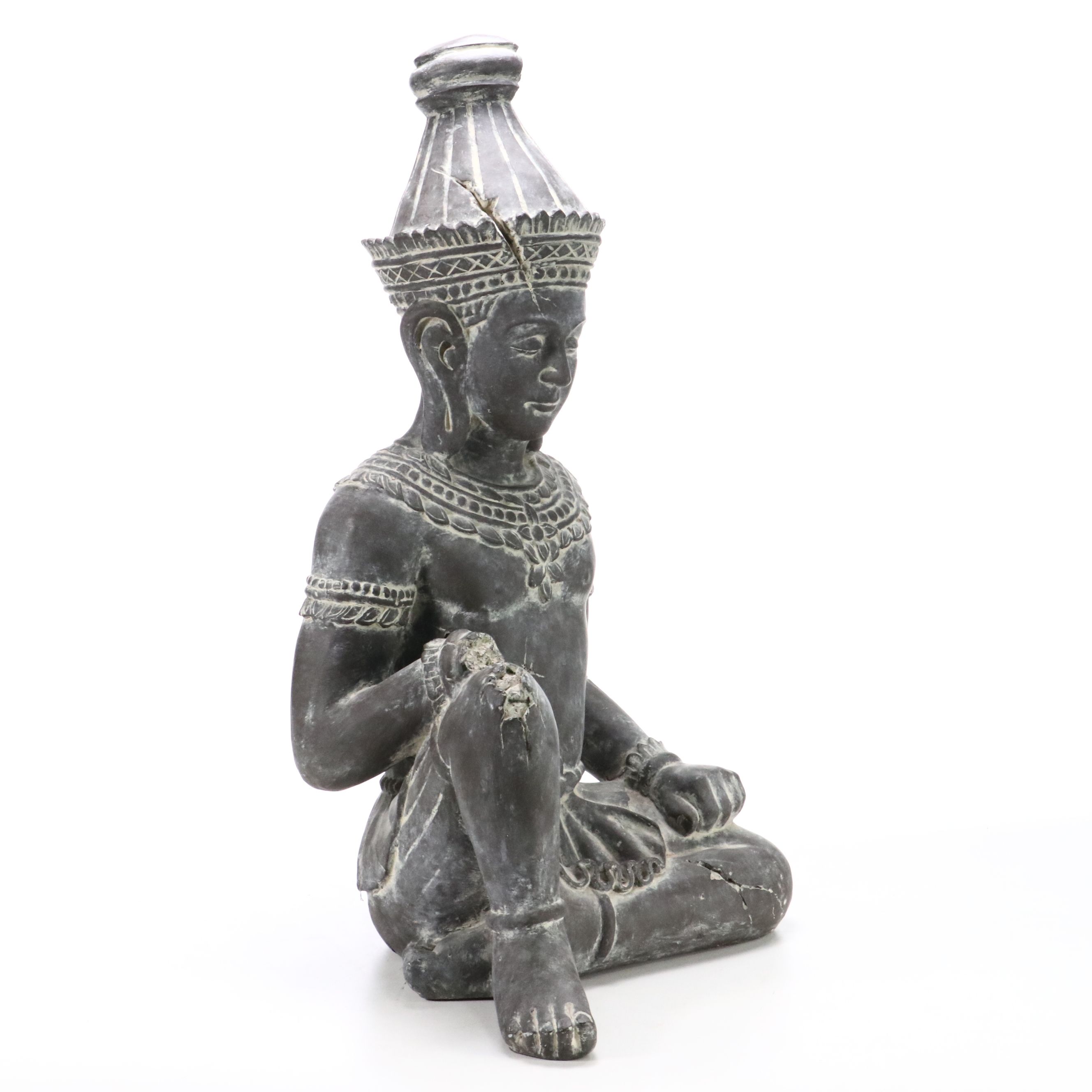 Seated Buddha Plaster Sculpture