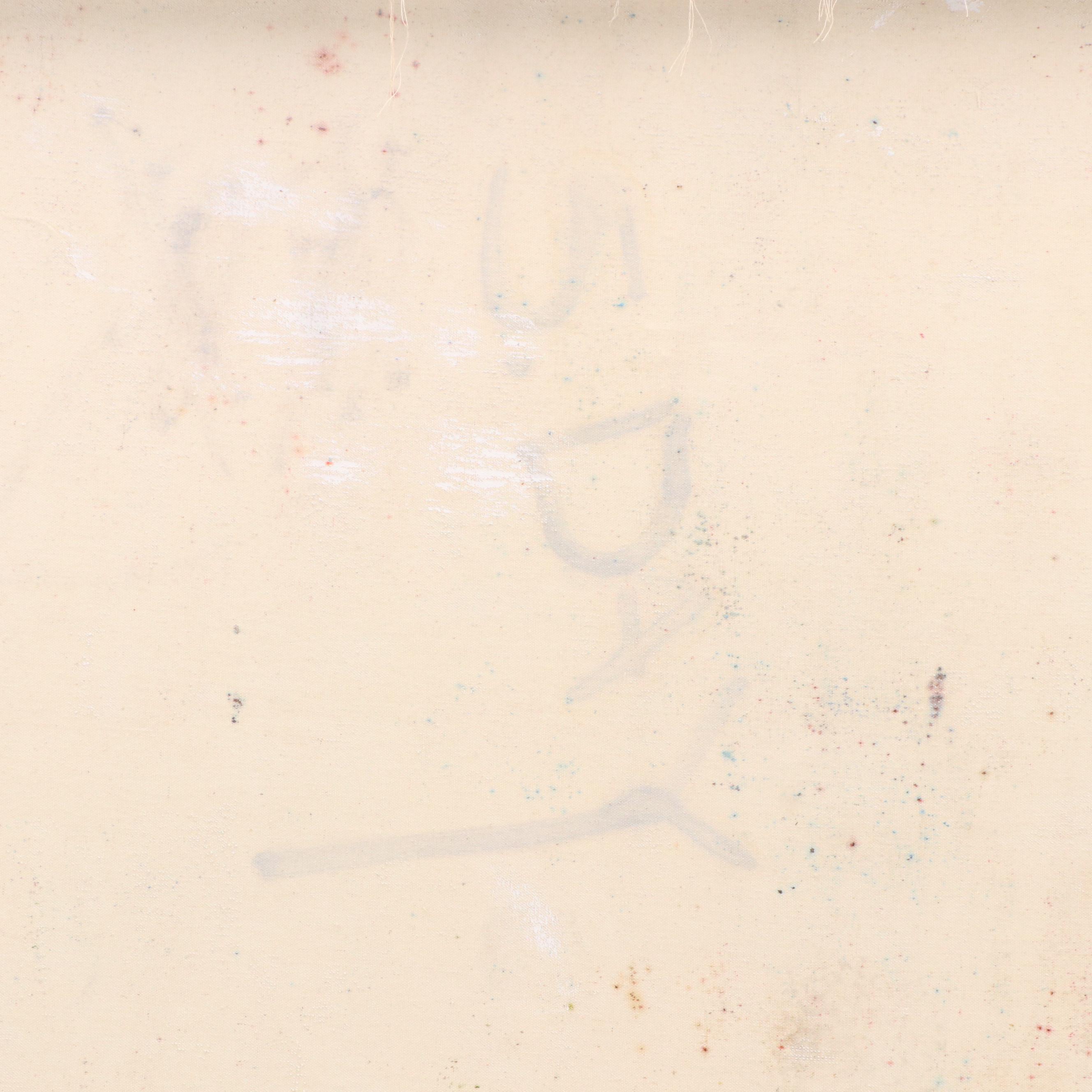 S. Day Oil Painting of Girl in Field of Yellow Flowers, Late 20th/21st Century