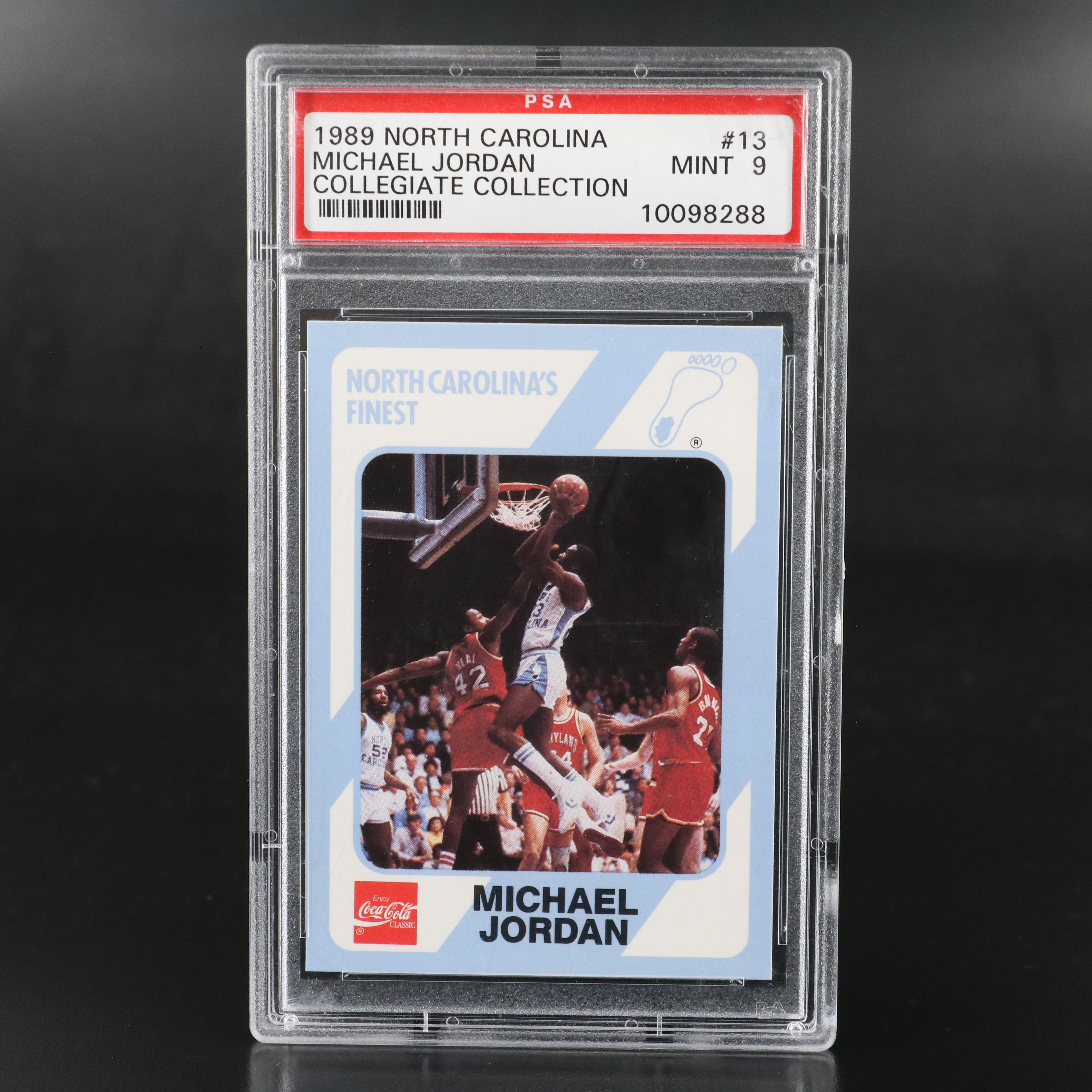 1989 Collegiate Collection Michael Jordan Basketball Card Graded PSA 9