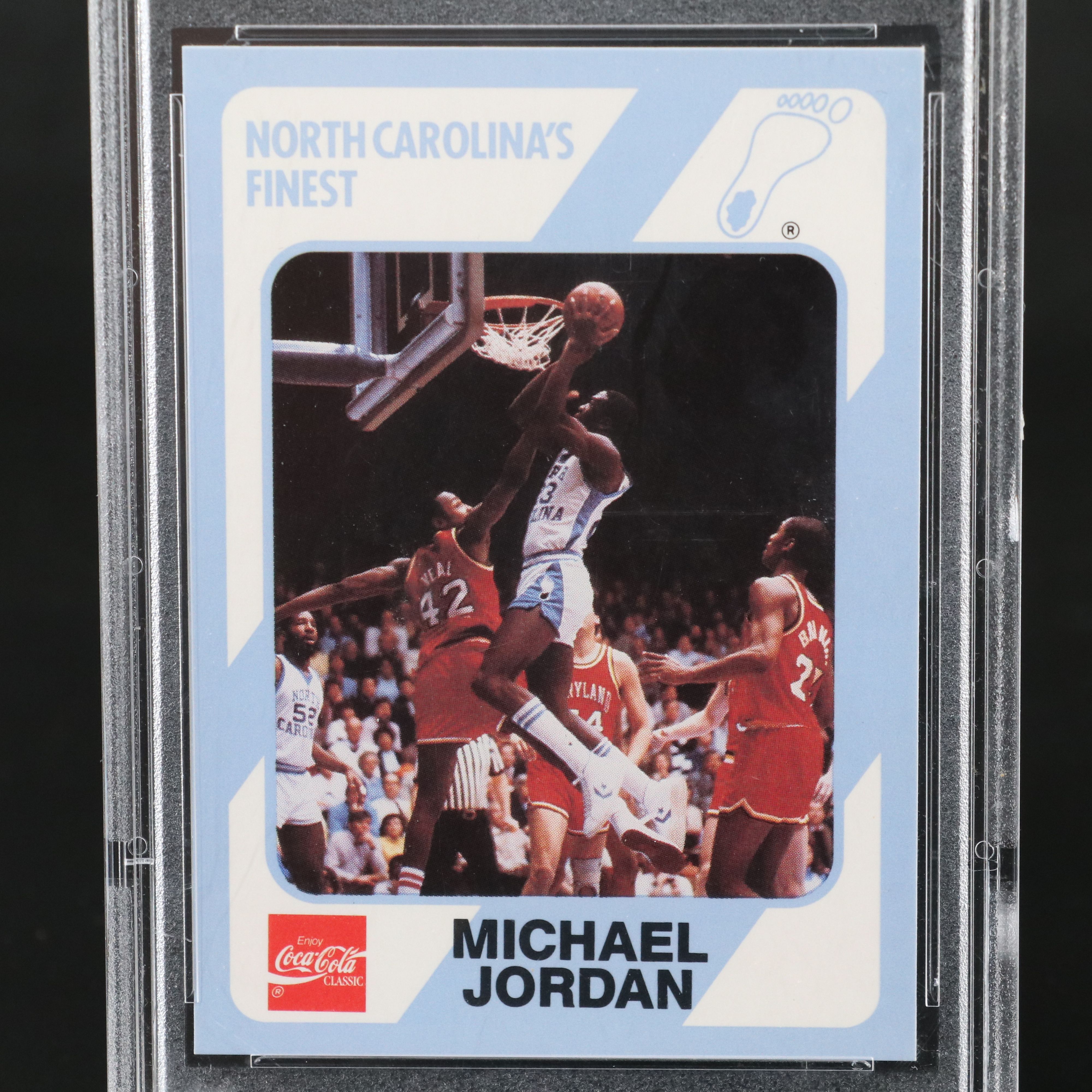 1989 Collegiate Collection Michael Jordan Basketball Card Graded PSA 9